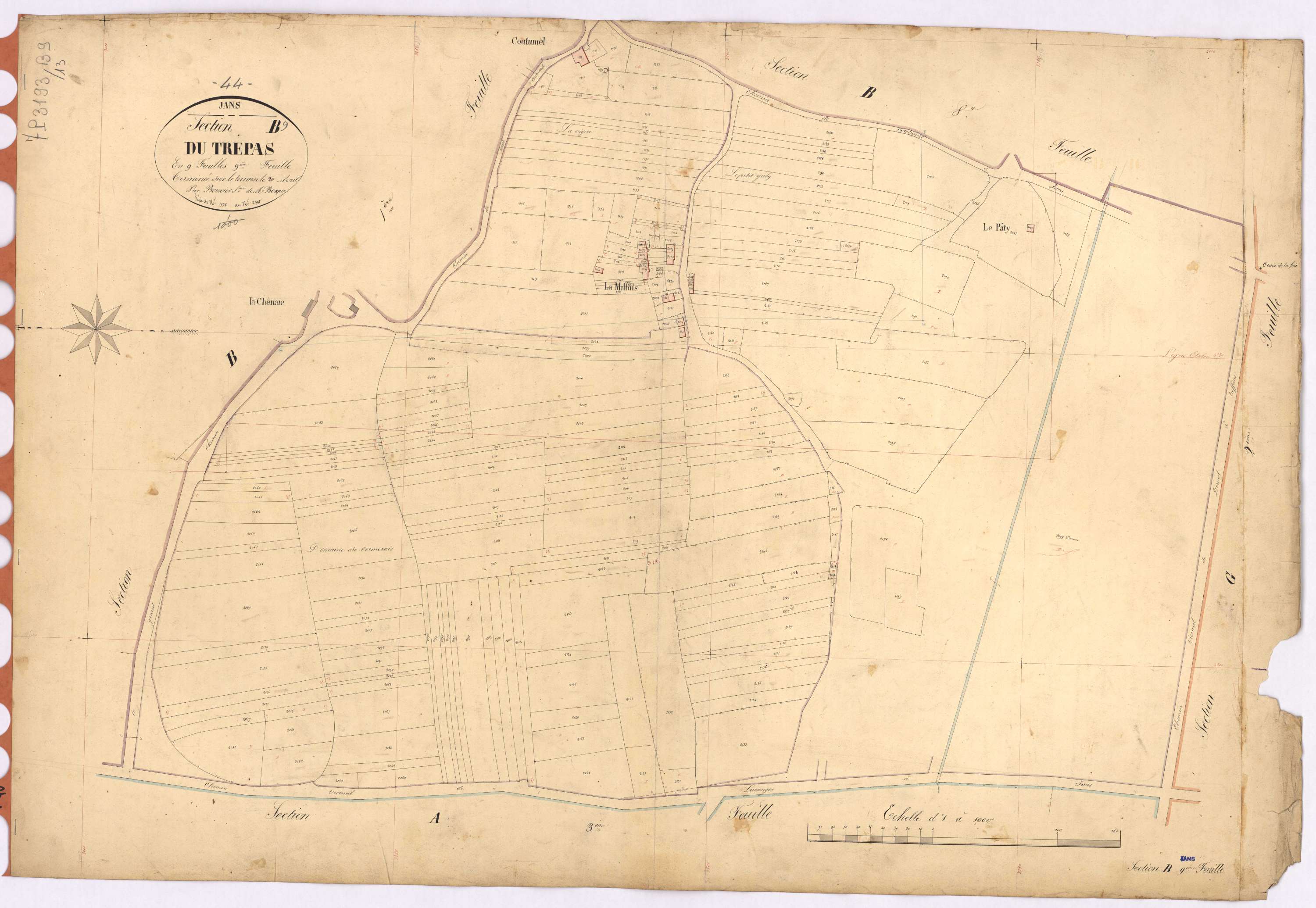 Jans - Section B9 Trépas (section du) ; 1976-2198
