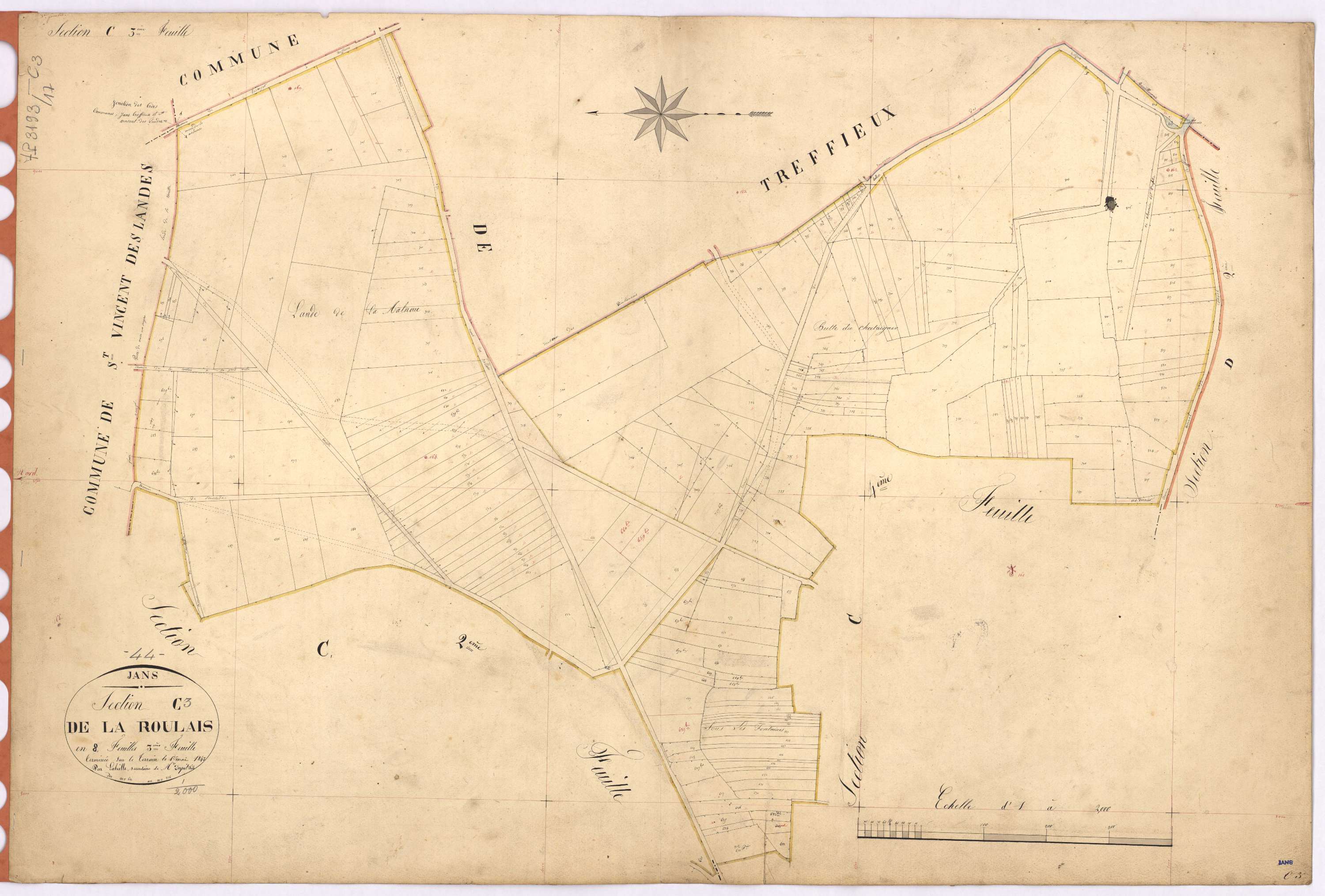 Jans - Section C3 Roulais (section de La) ; 621-826