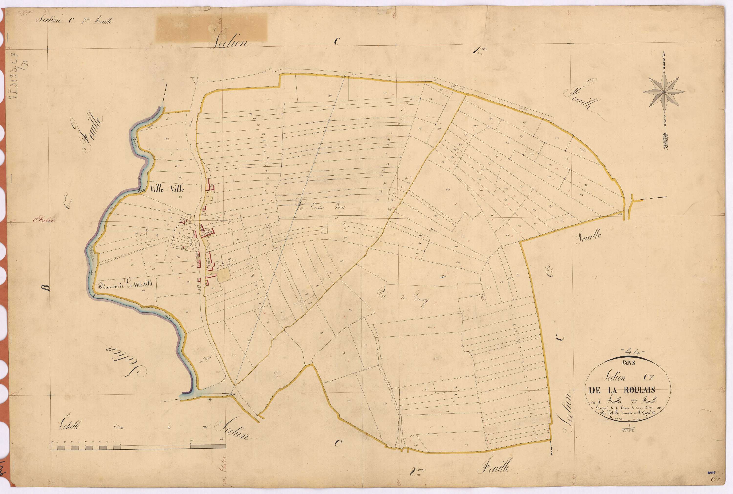 Jans - Section C7 Roulais (section de La) ; 1653-1886