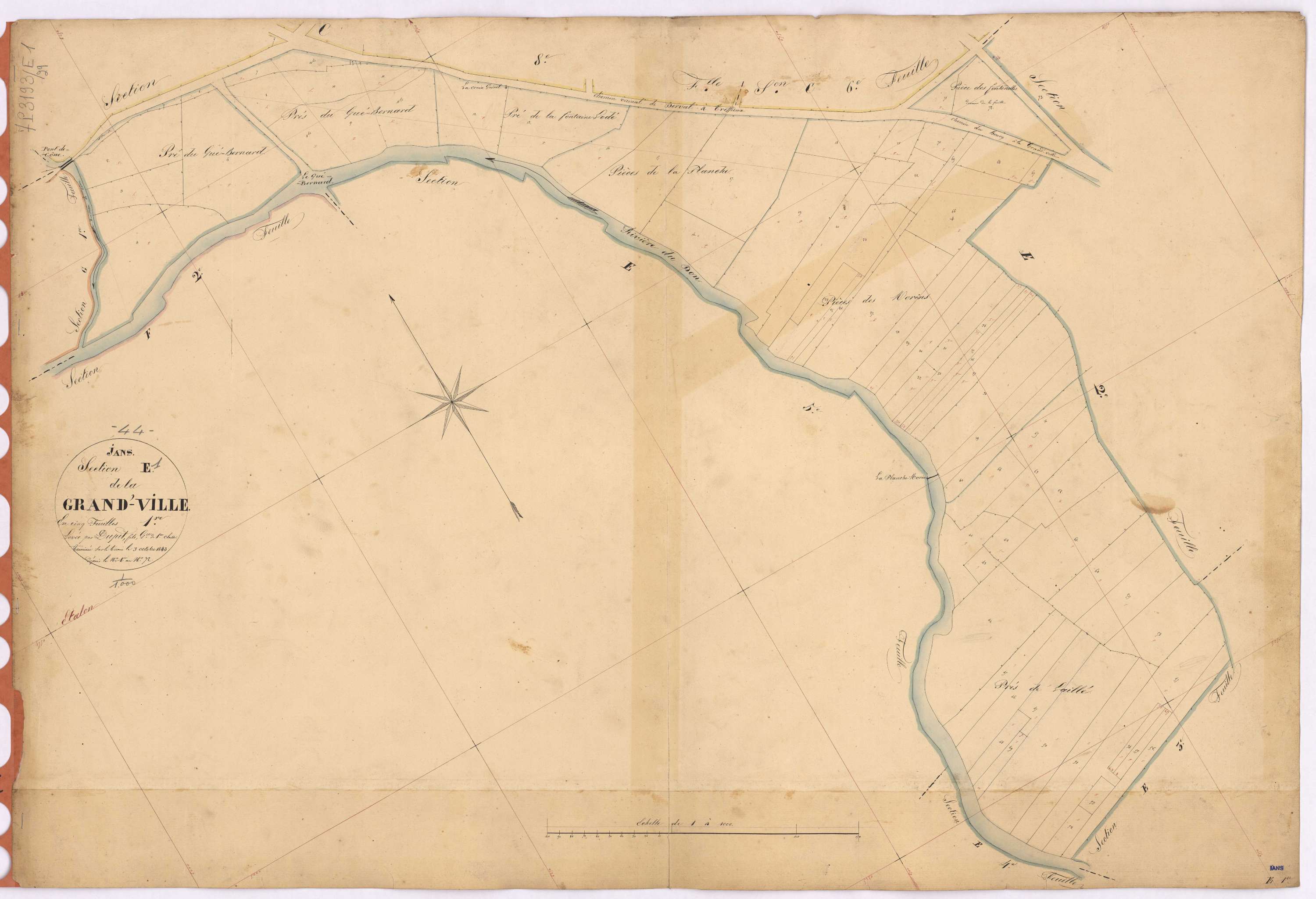 Jans - Section E1 Grand'-Ville (section de La) ; 1-72