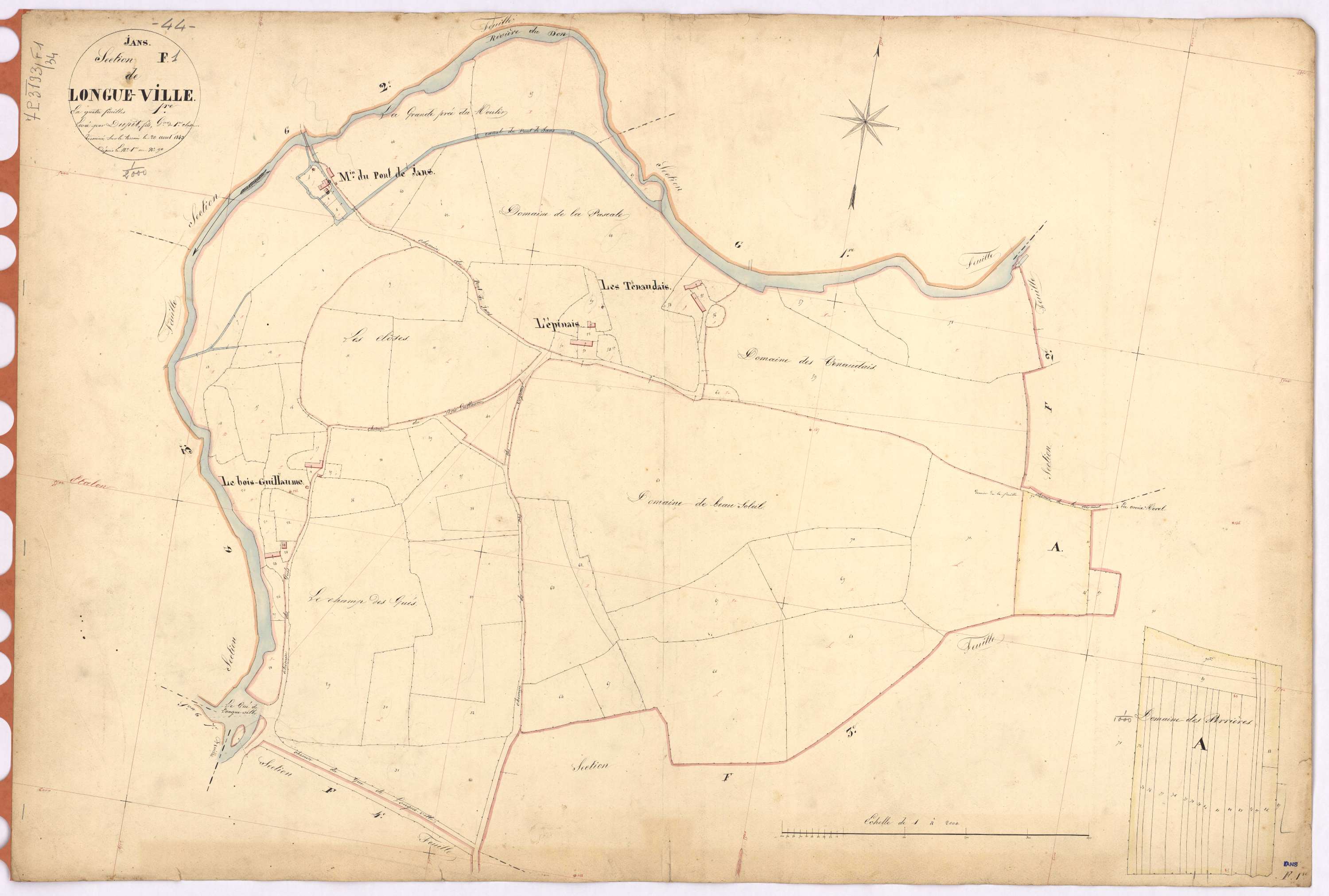 Jans - Section F1 Longue-Ville (section de La) ; 1-90