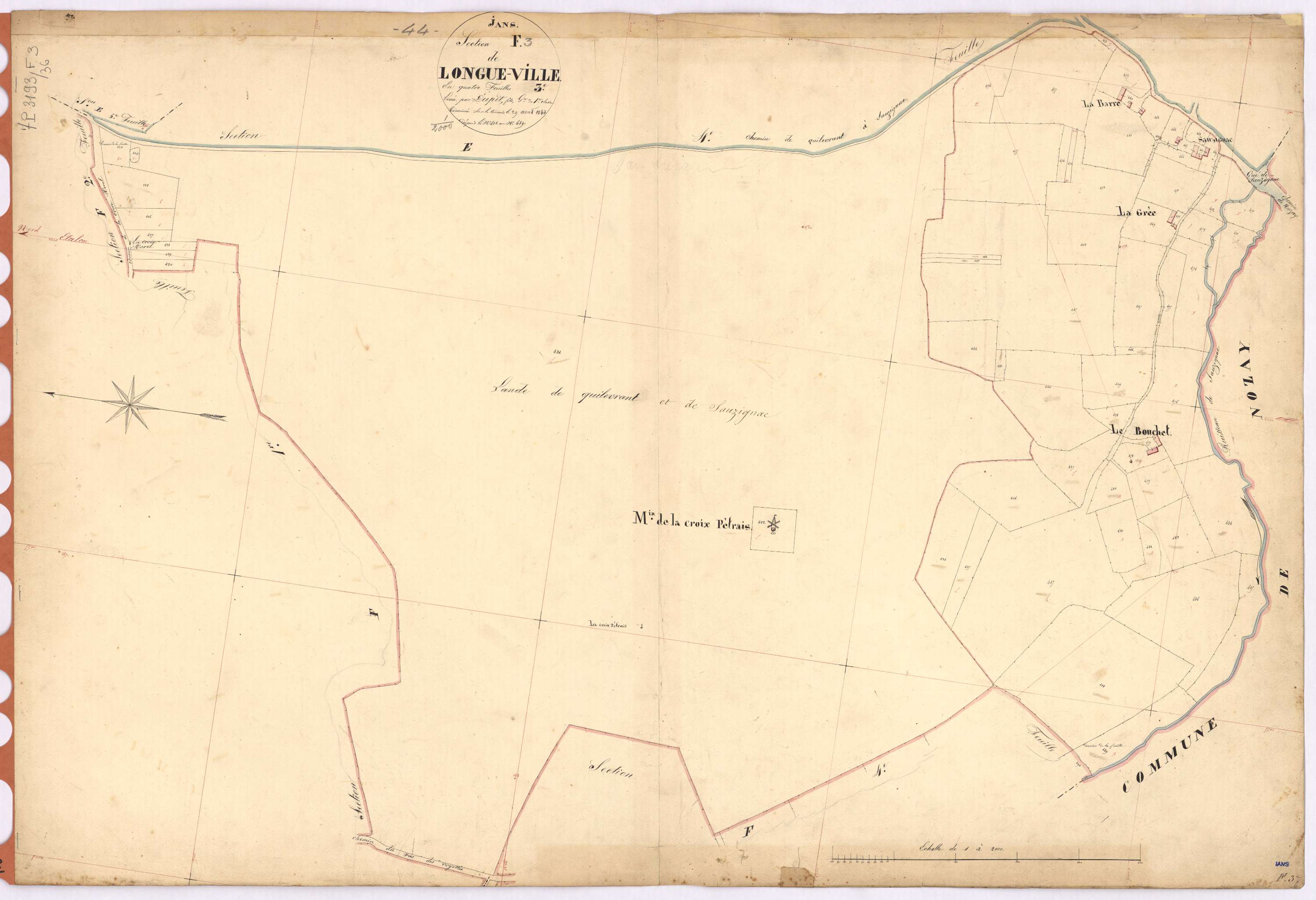 Jans - Section F3 Longue-Ville (section de La) ; 423-489