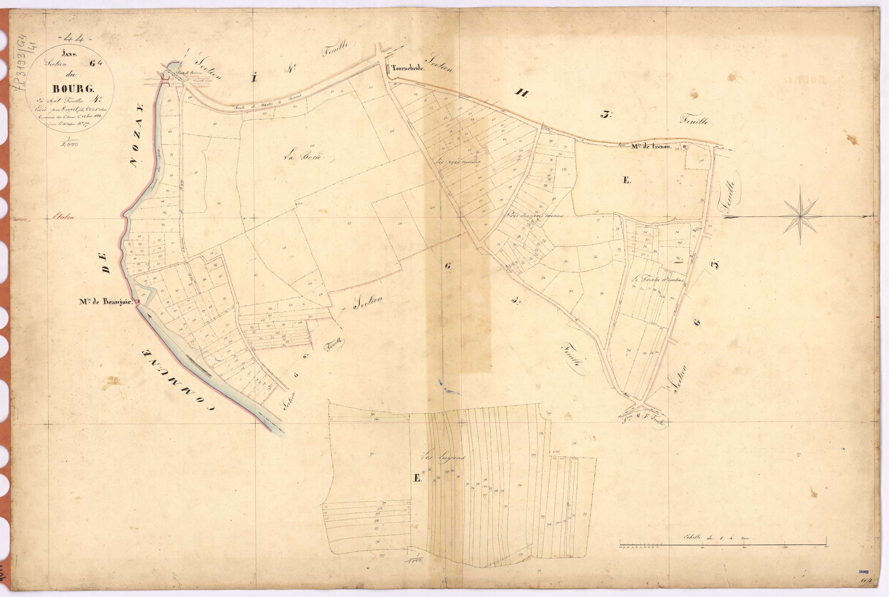 Jans - Section G4 Bourg (section du) ; 494-719