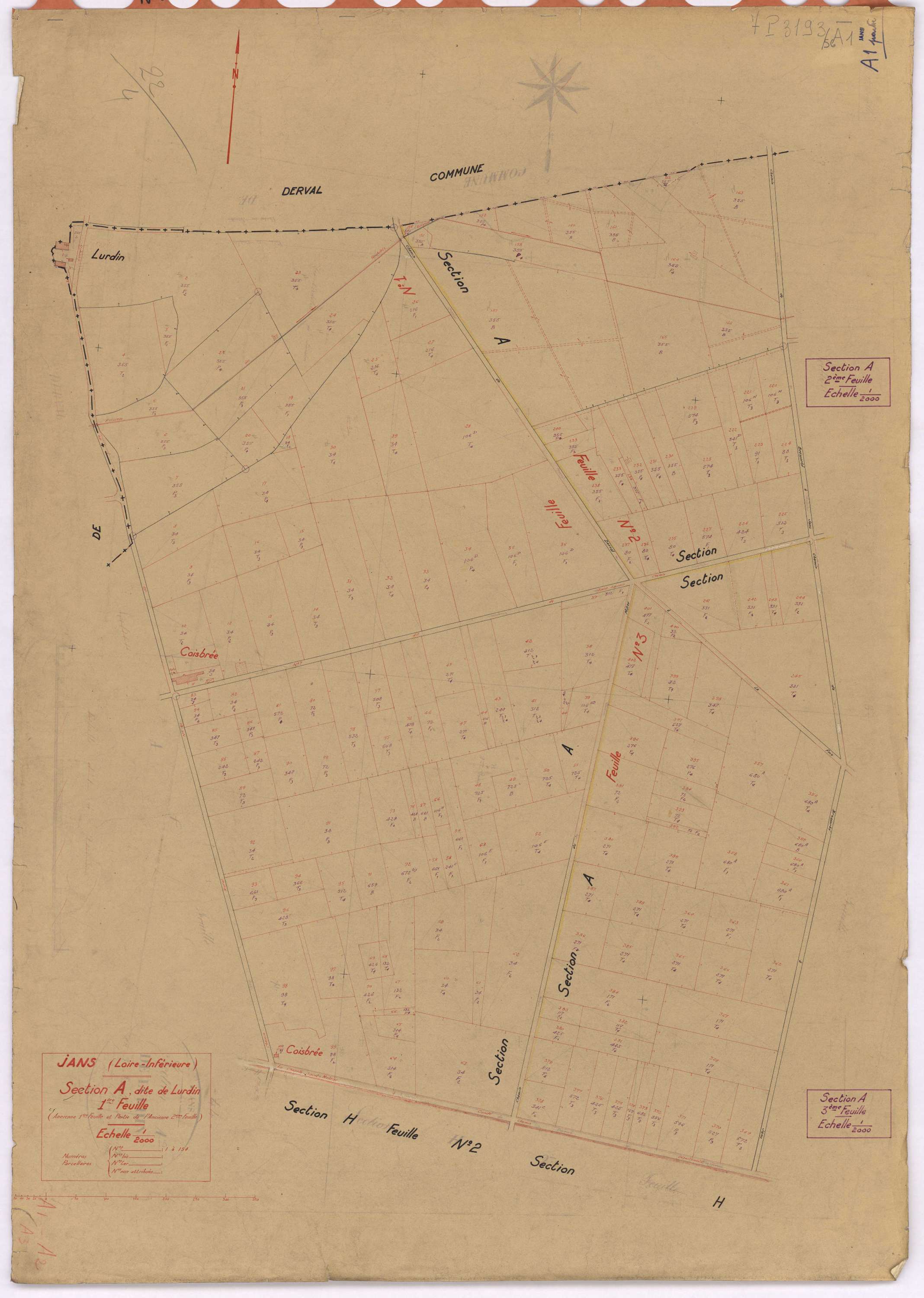 Jans - Section A1 Lurdin (section de) ; 1-154