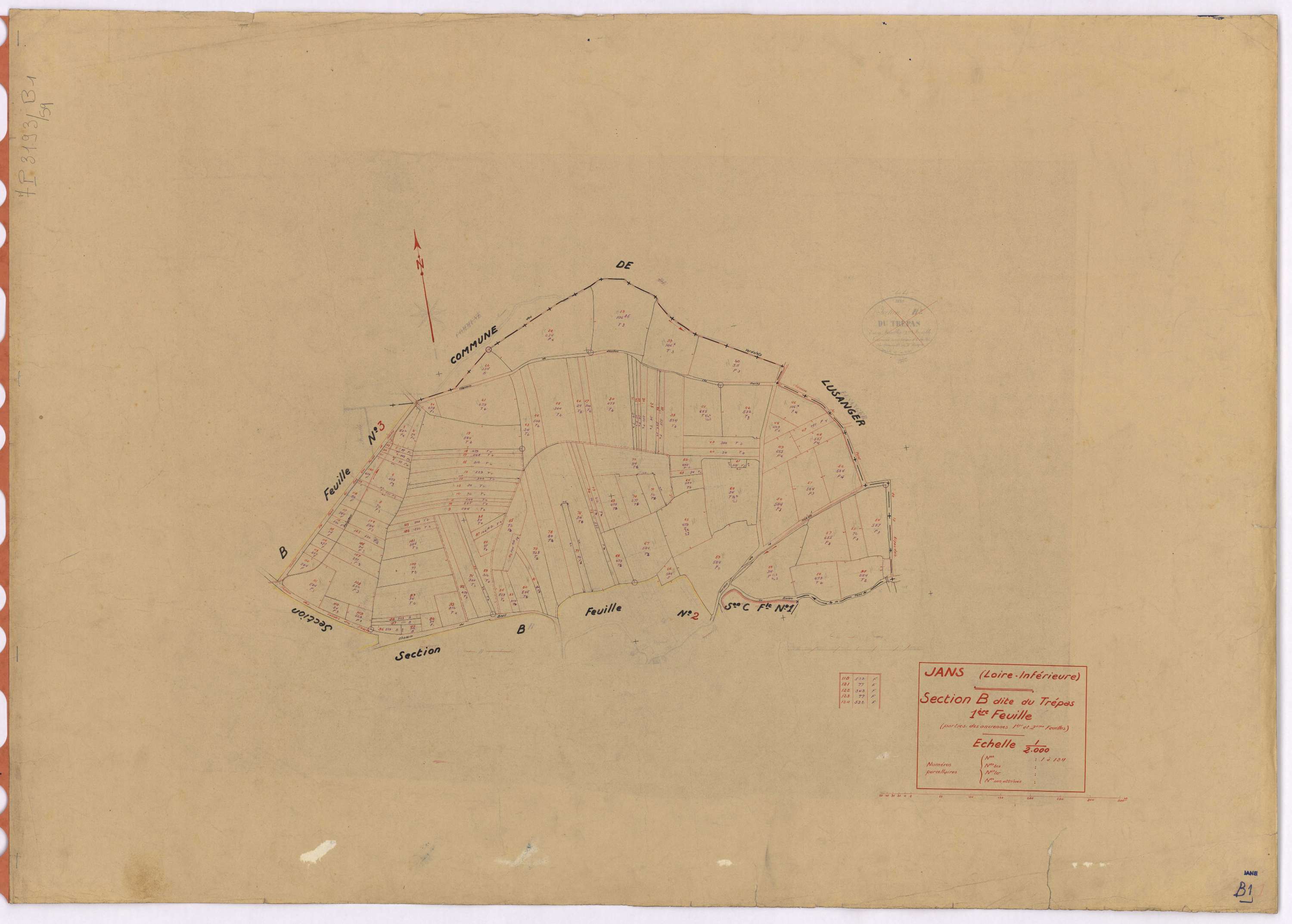 Jans - Section B1 Trépas (section du) ; 1-124