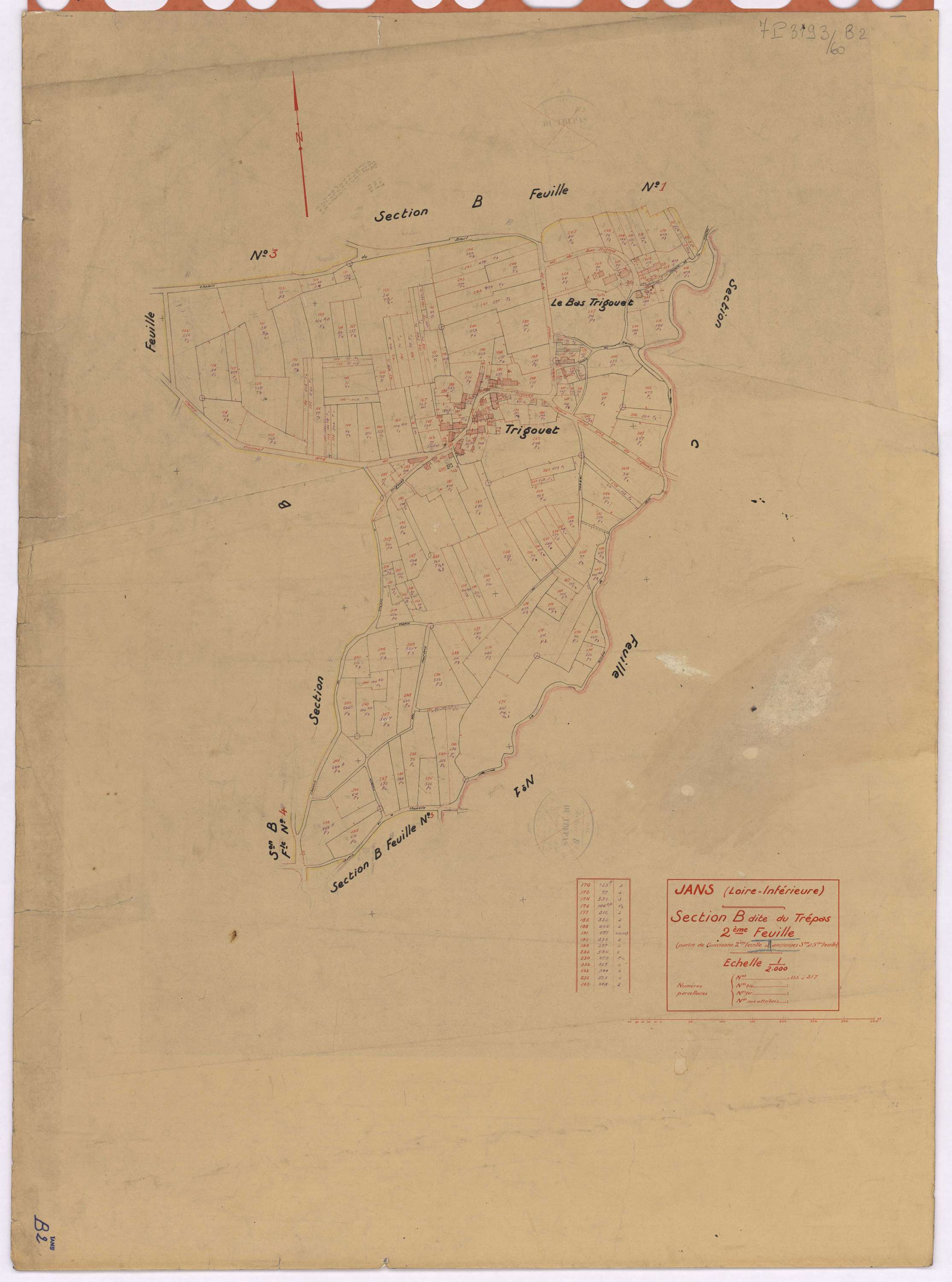 Jans - Section B2 Trépas (section du) ; 125-317