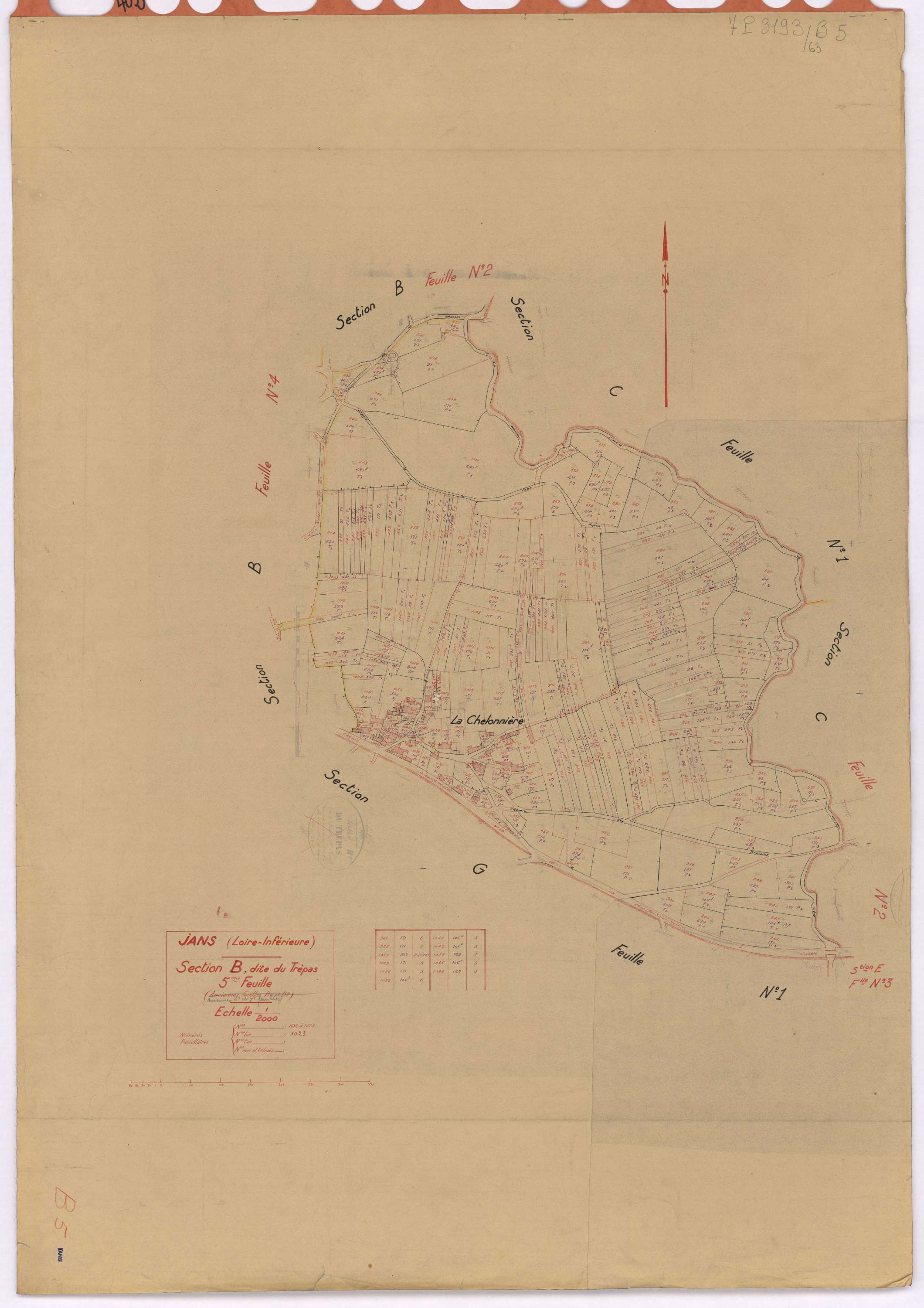 Jans - Section B5 Trépas (section du) ; 832-1073