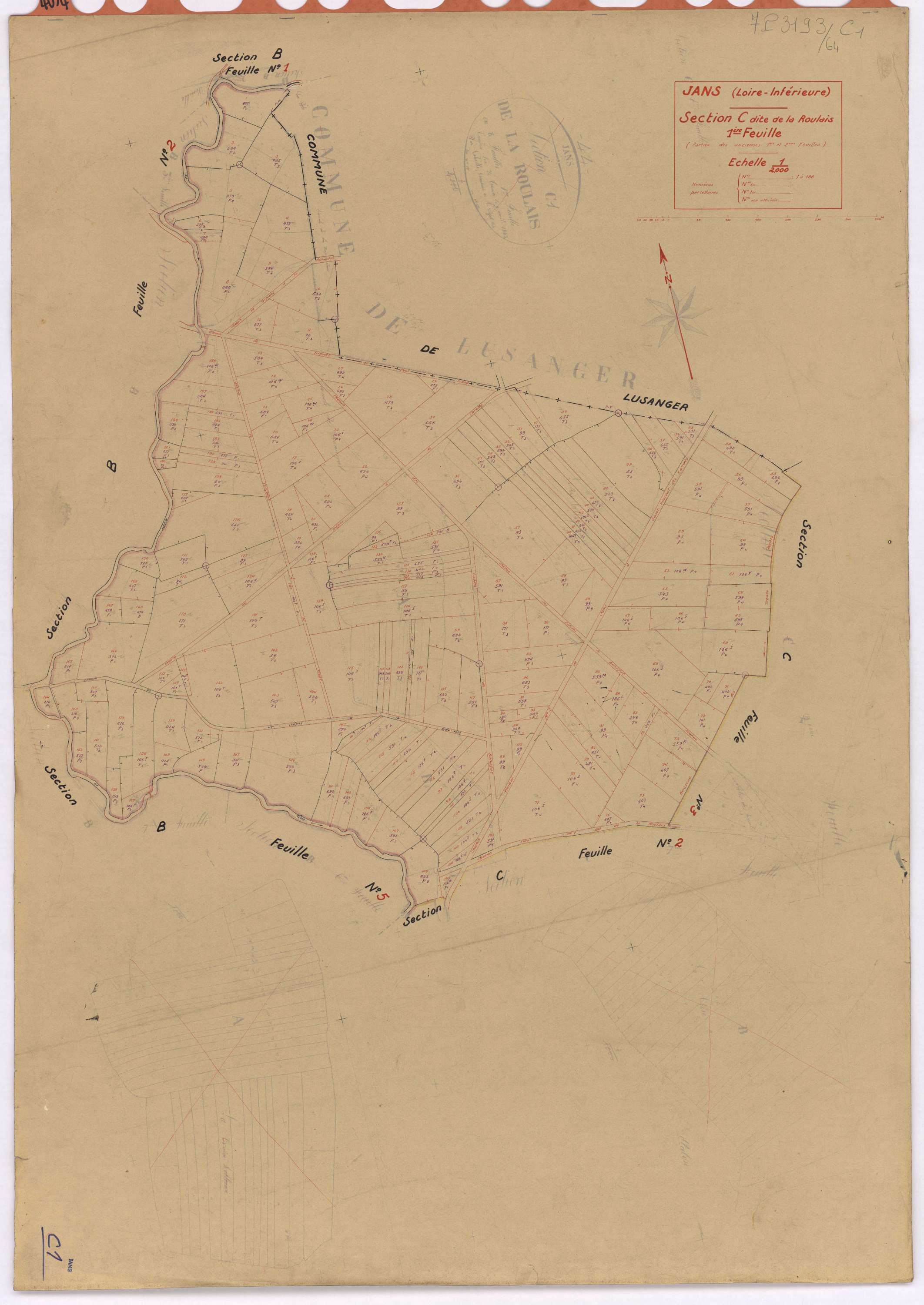 Jans - Section C1 Roulais (section de La) ; 1-188