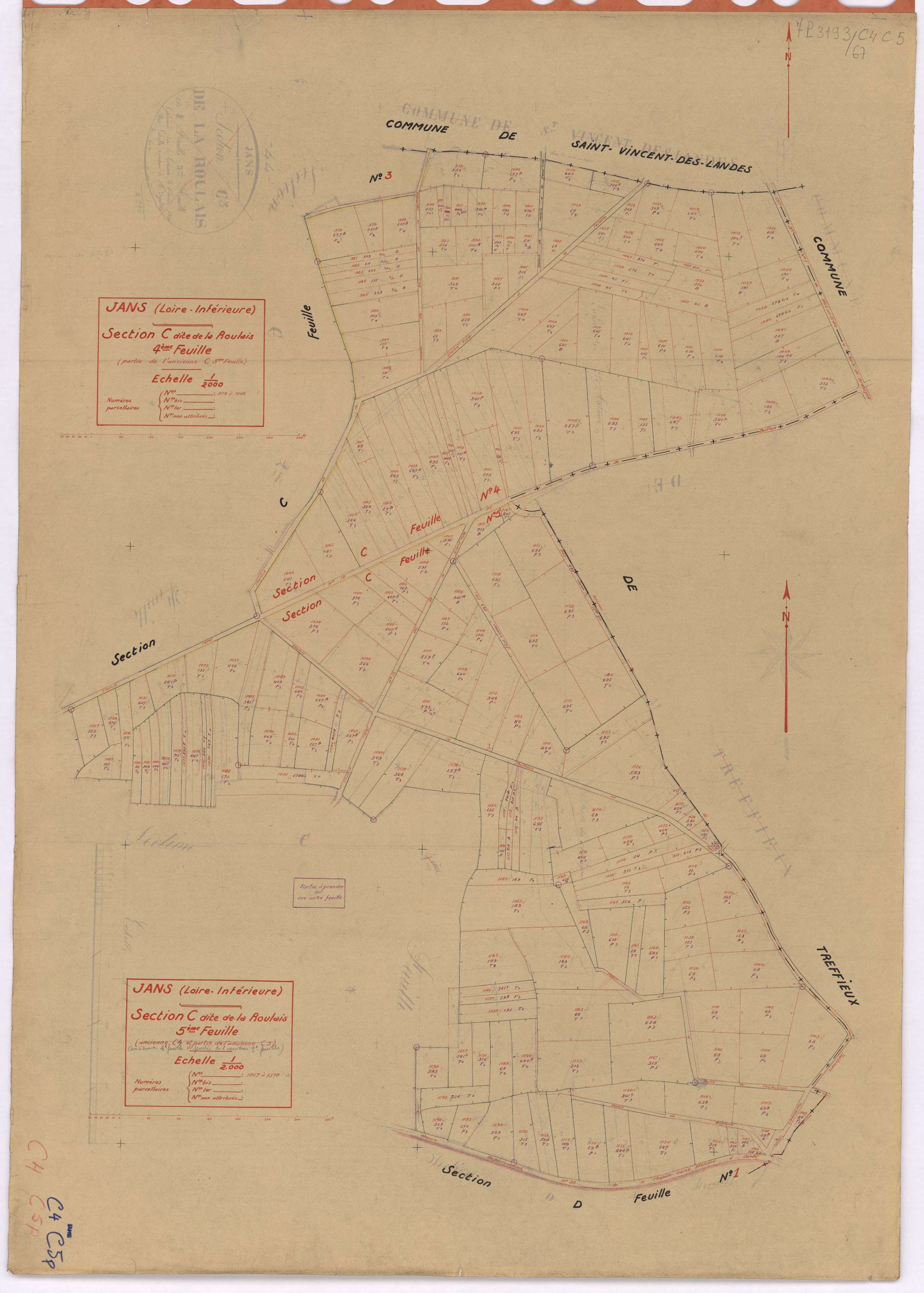Jans - Section C4 C5 Roulais (section de La) ; 978-1066 ; 1067-1370