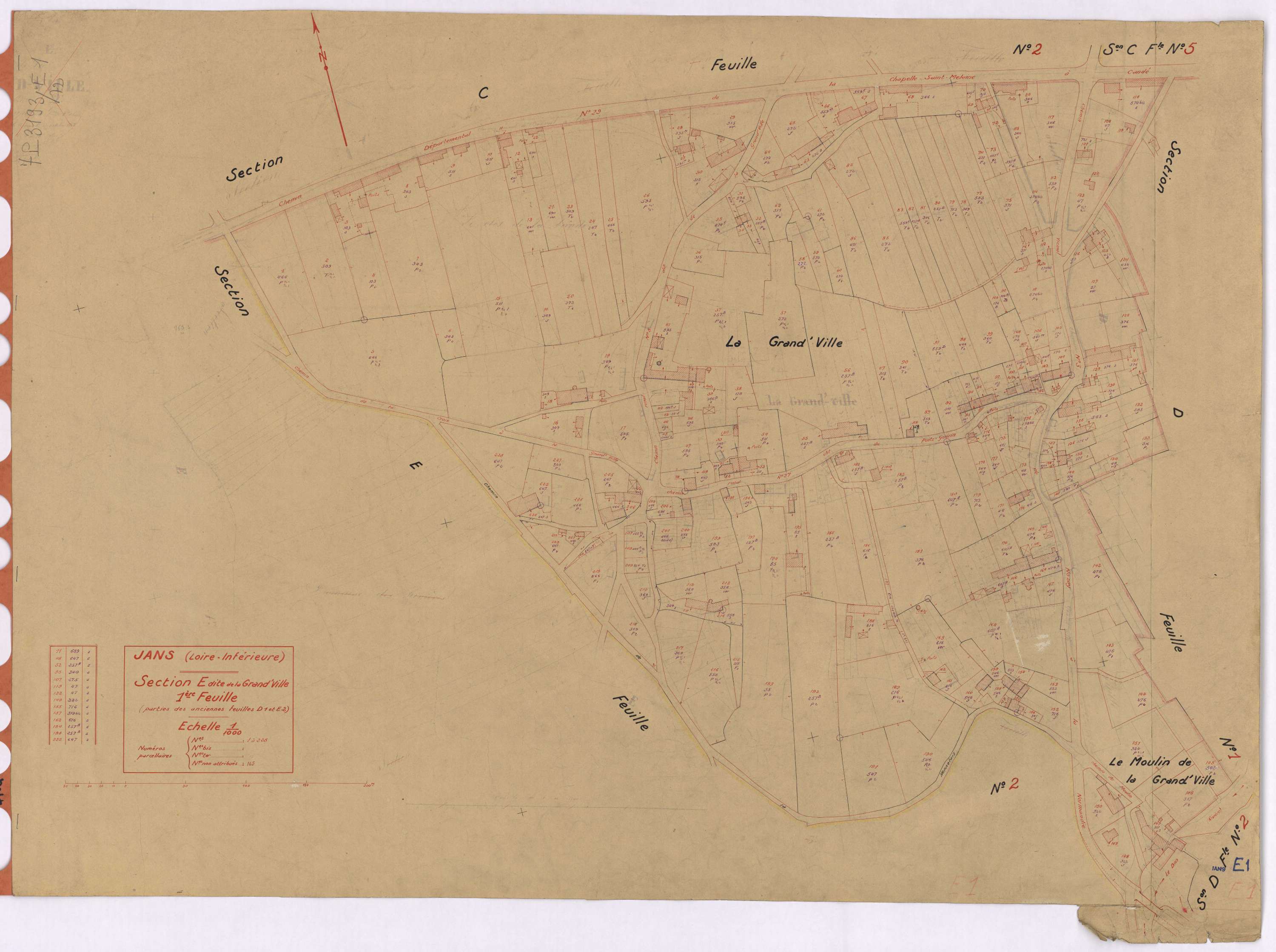 Jans - Section E1 Grand'-Ville (section de La) ; 1-228
