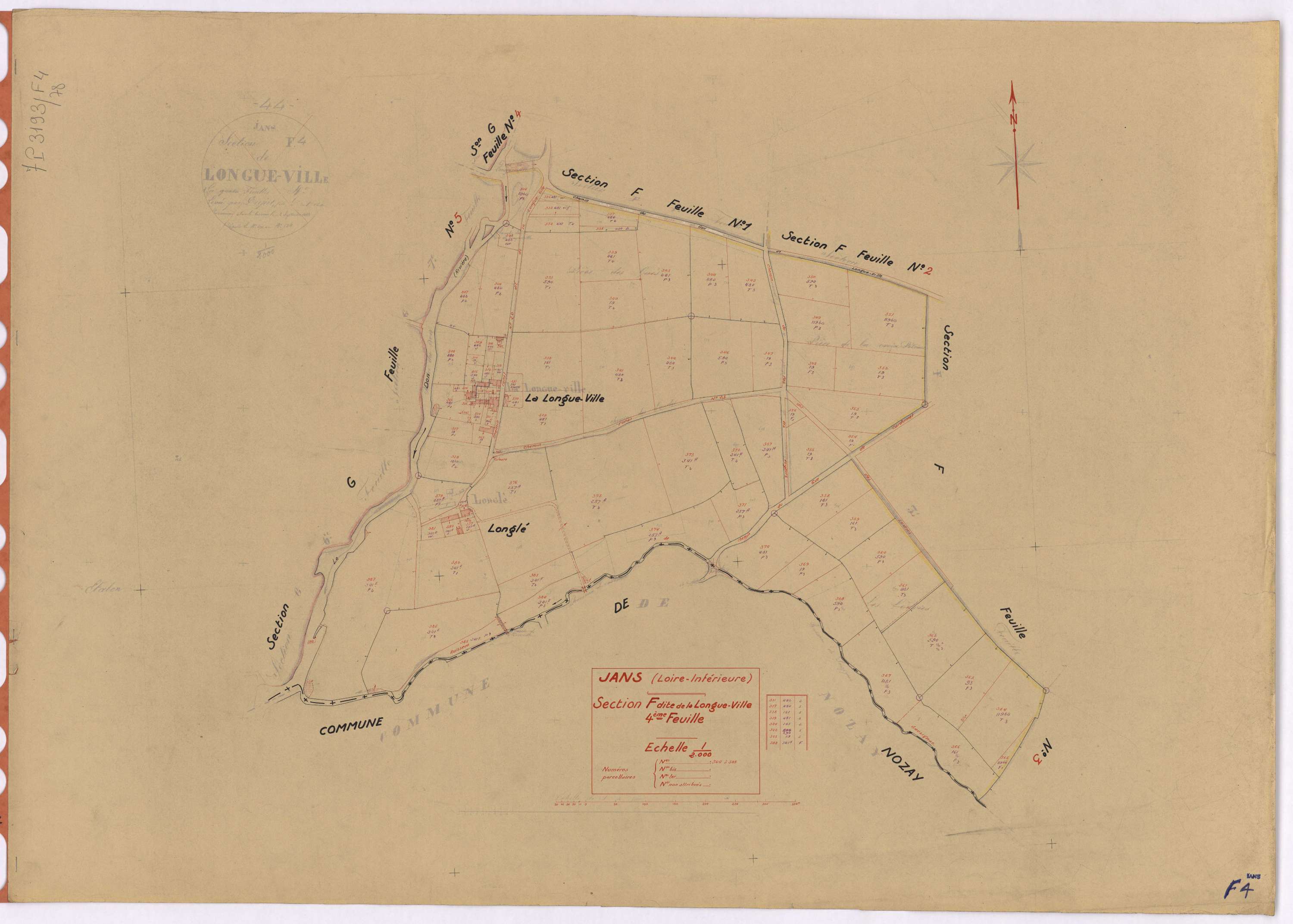 Jans - Section F4 Longue-Ville (section de La) ; 304-388