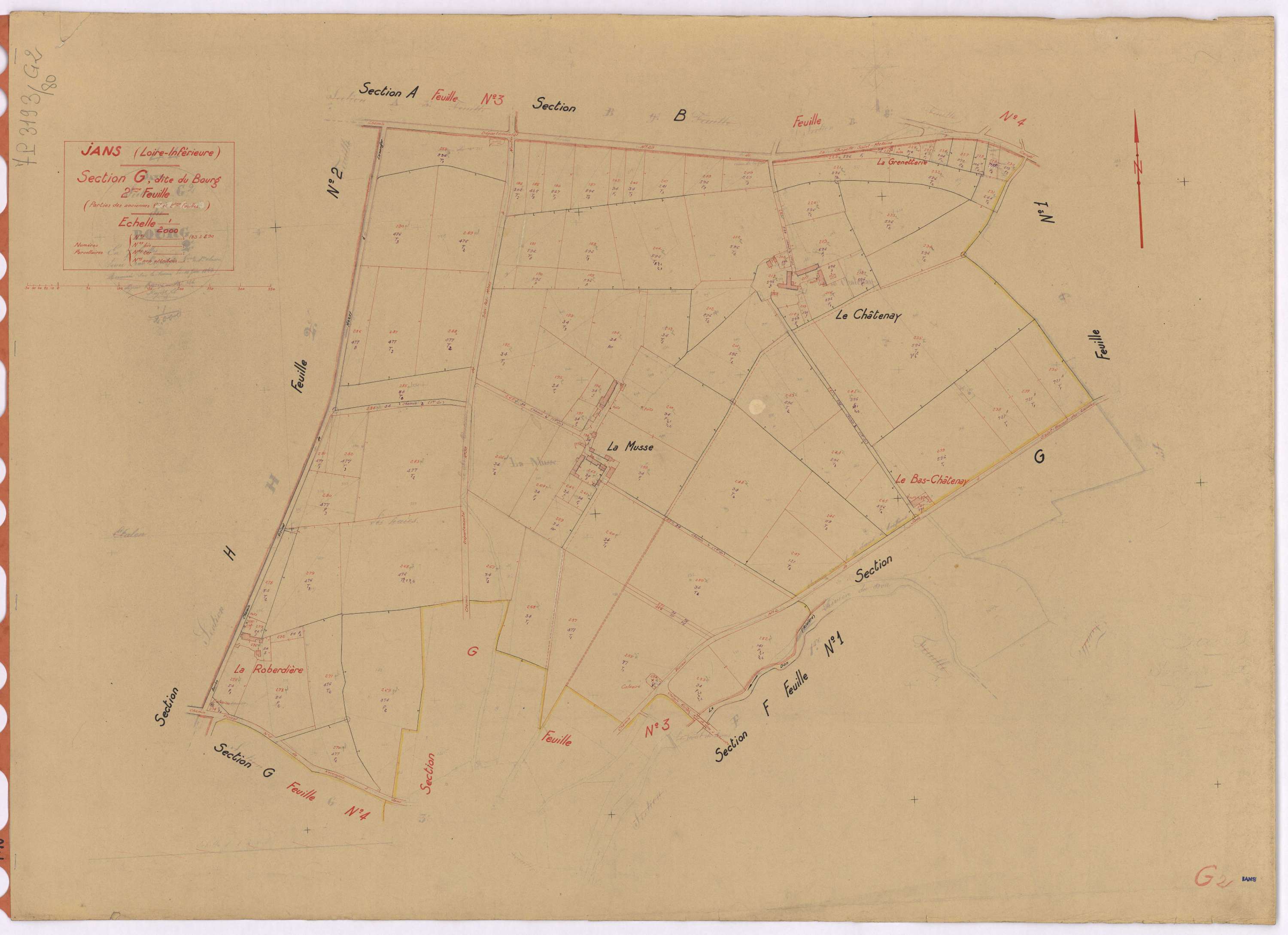 Jans - Section G2 Bourg (section du) ; 183-290