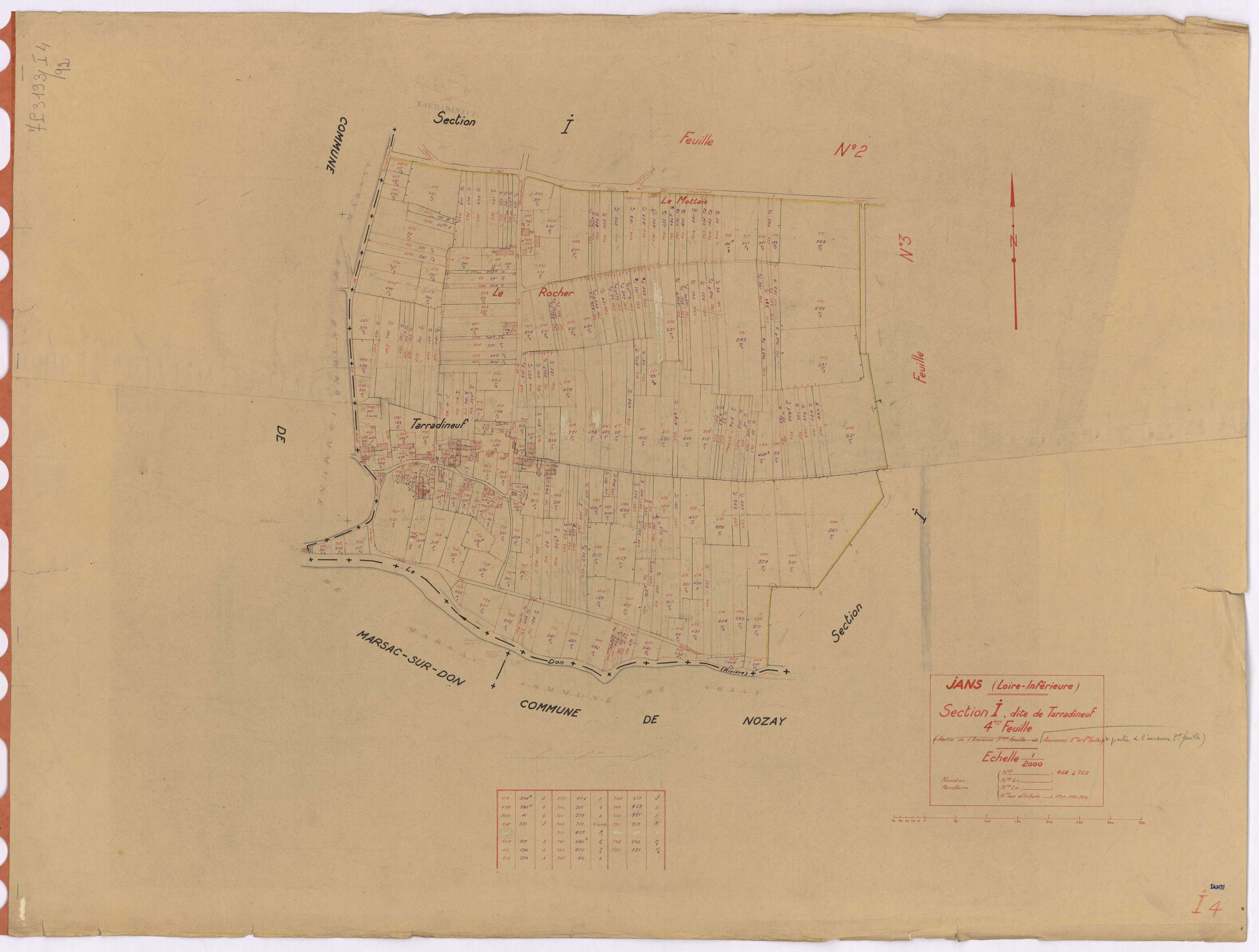 Jans - Section I4 Tarradineuf (section de) ; 464-765
