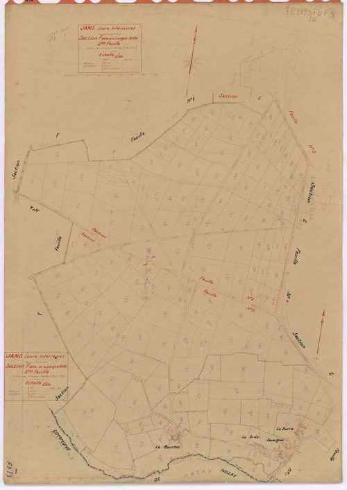 Jans - Section F2 F3 Longue-Ville (section de La) ; 107-189 ; 190-303