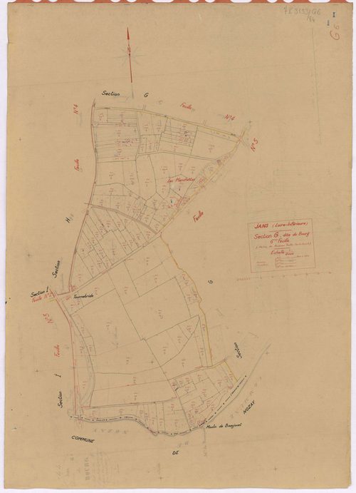 Jans - Section G6 Bourg (section du) ; 800-926