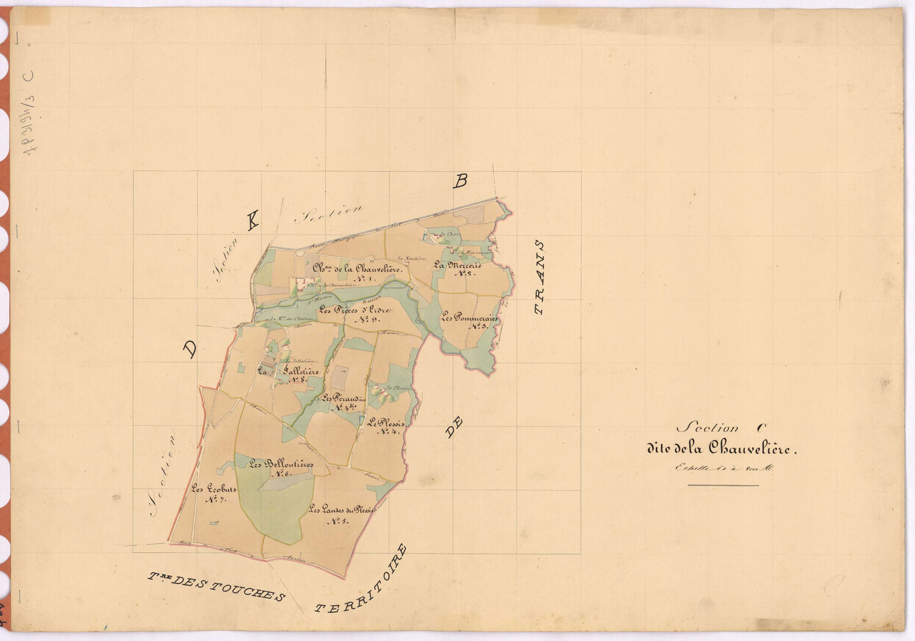 Joué-sur-Erdre - Section C Chauvelière (section de La)