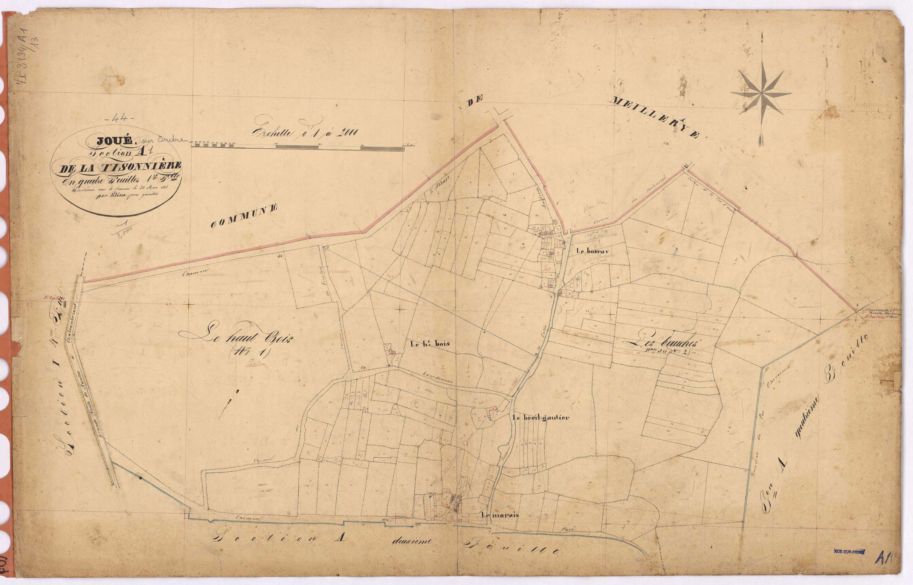 Joué-sur-Erdre - Section A1 Tisonnière (section de La)