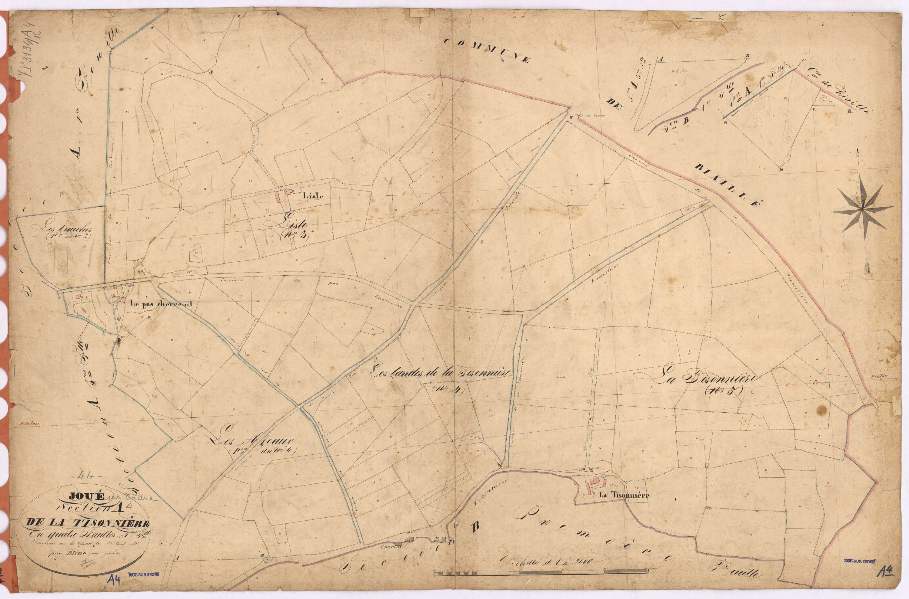 Joué-sur-Erdre - Section A4 Tisonnière (section de La)