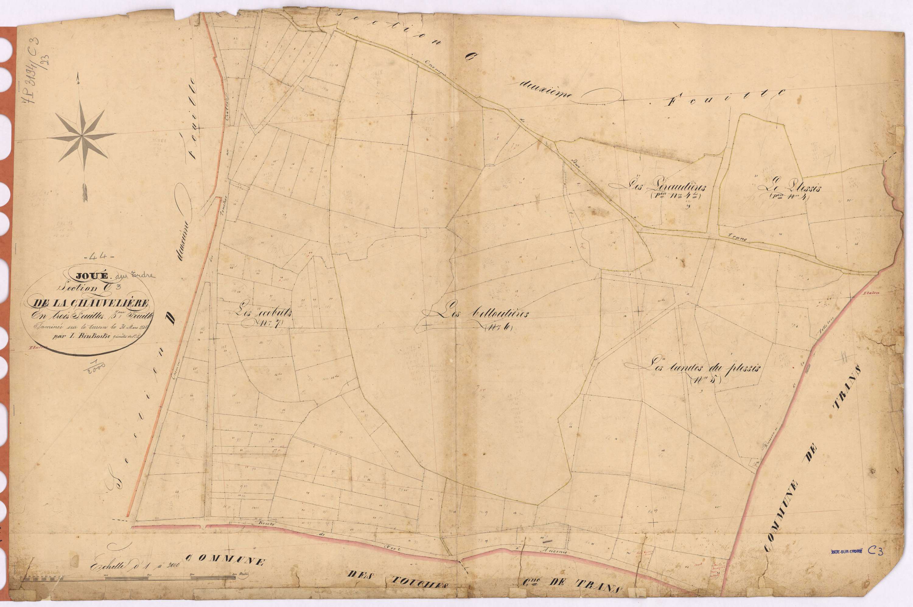 Joué-sur-Erdre - Section C3 Chauvelière (section de La)
