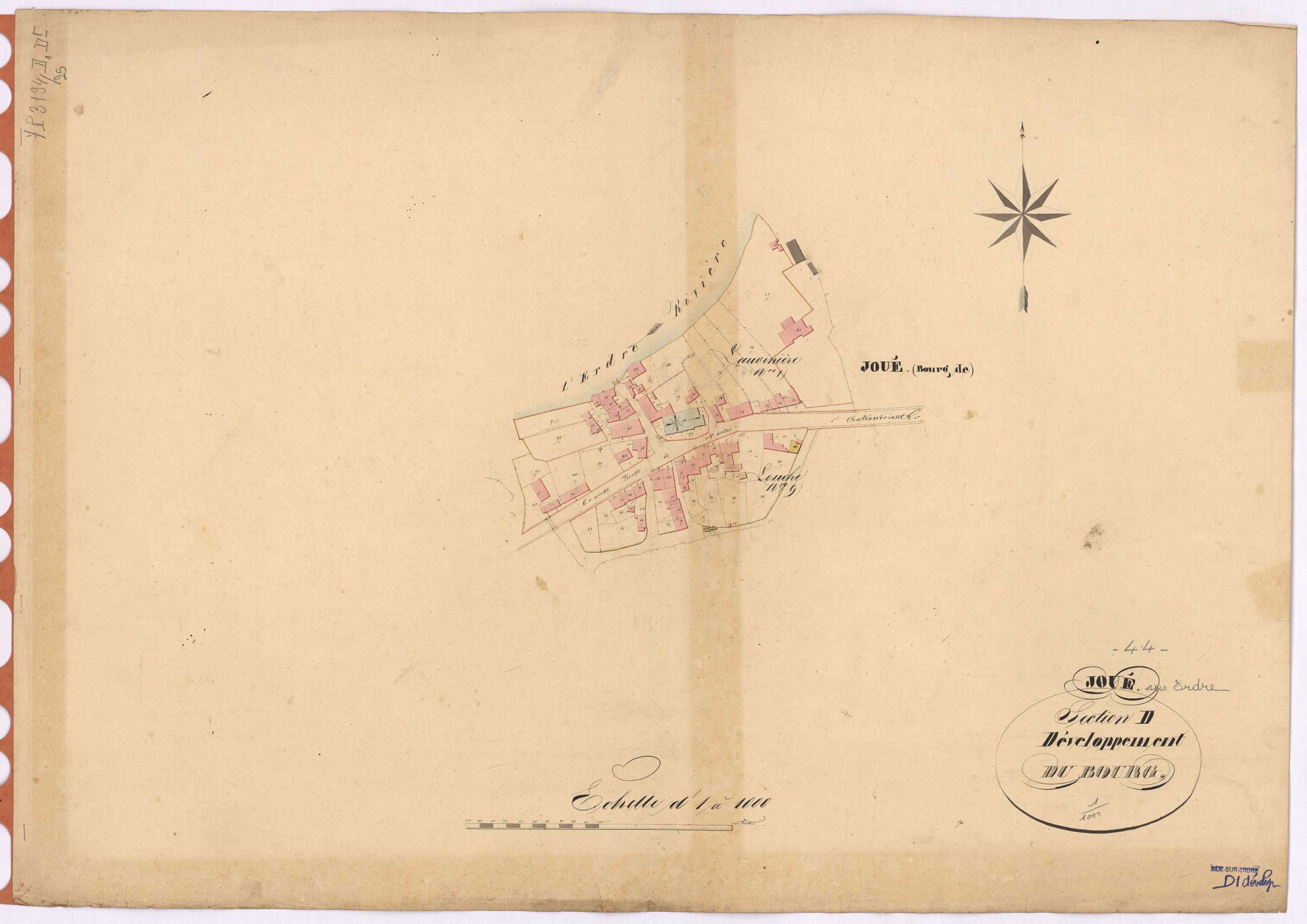 Joué-sur-Erdre - Section D1 (développement) Haut Bourg (section du) ; développement du Bourg