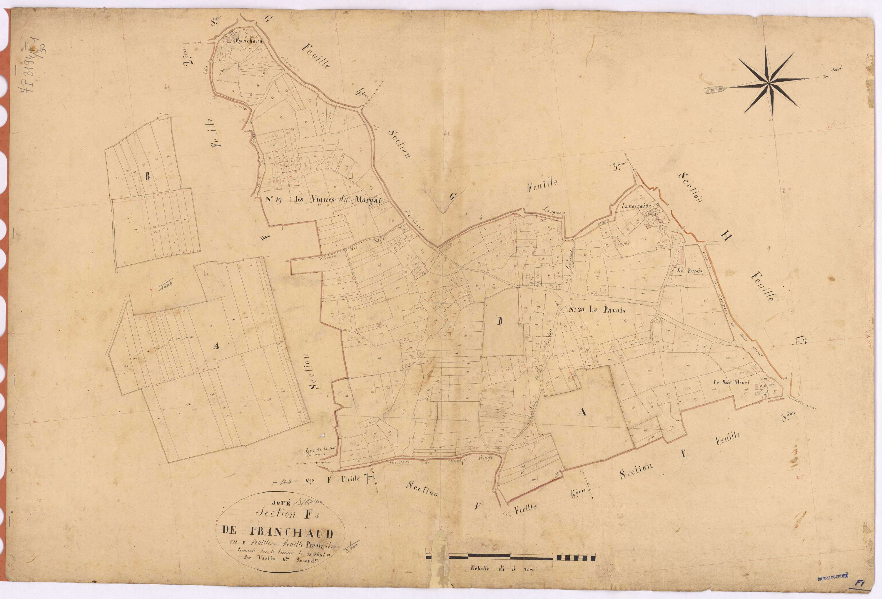 Joué-sur-Erdre - Section F1 Franchaud (section de)
