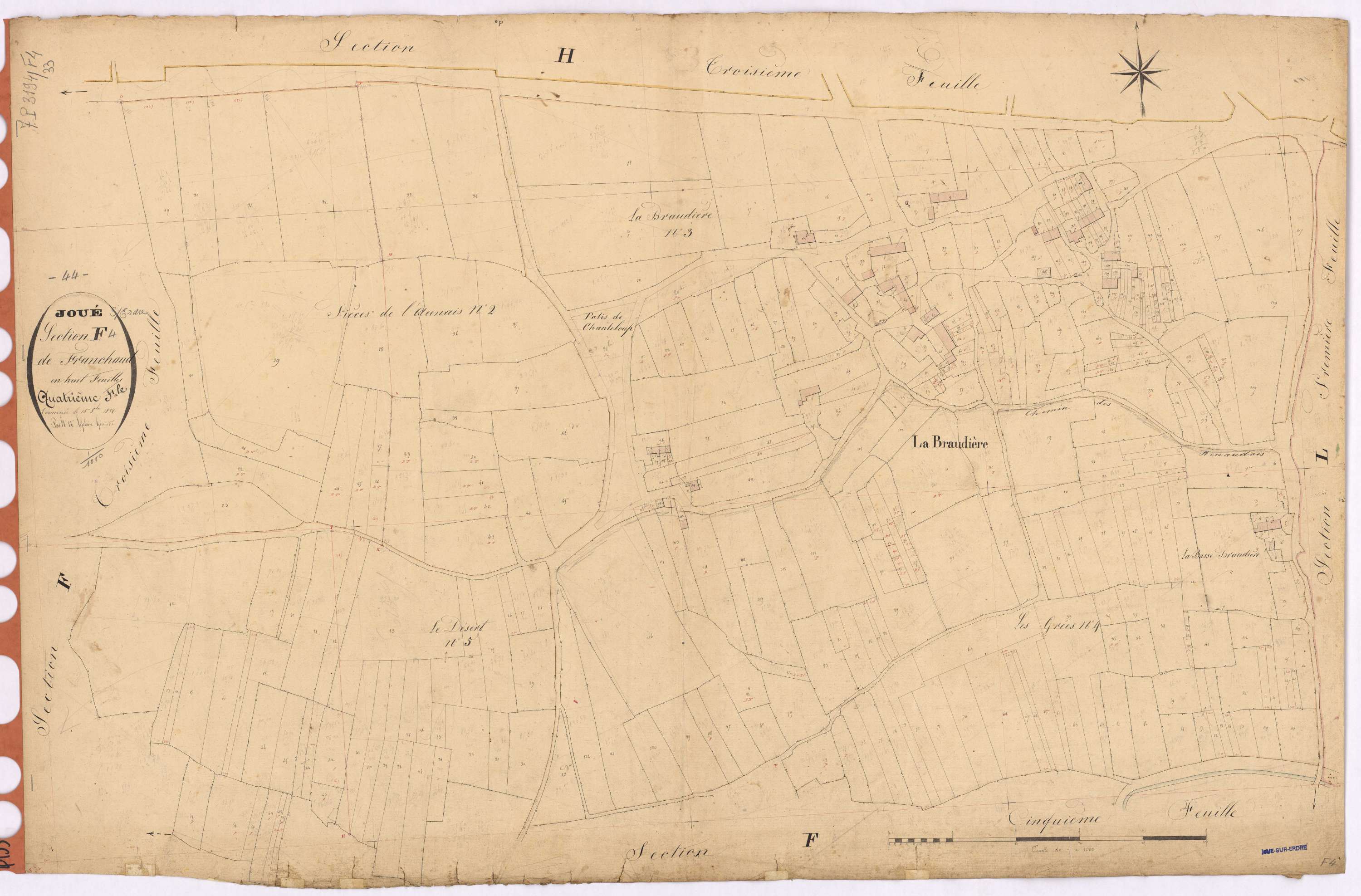 Joué-sur-Erdre - Section F4 Franchaud (section de)