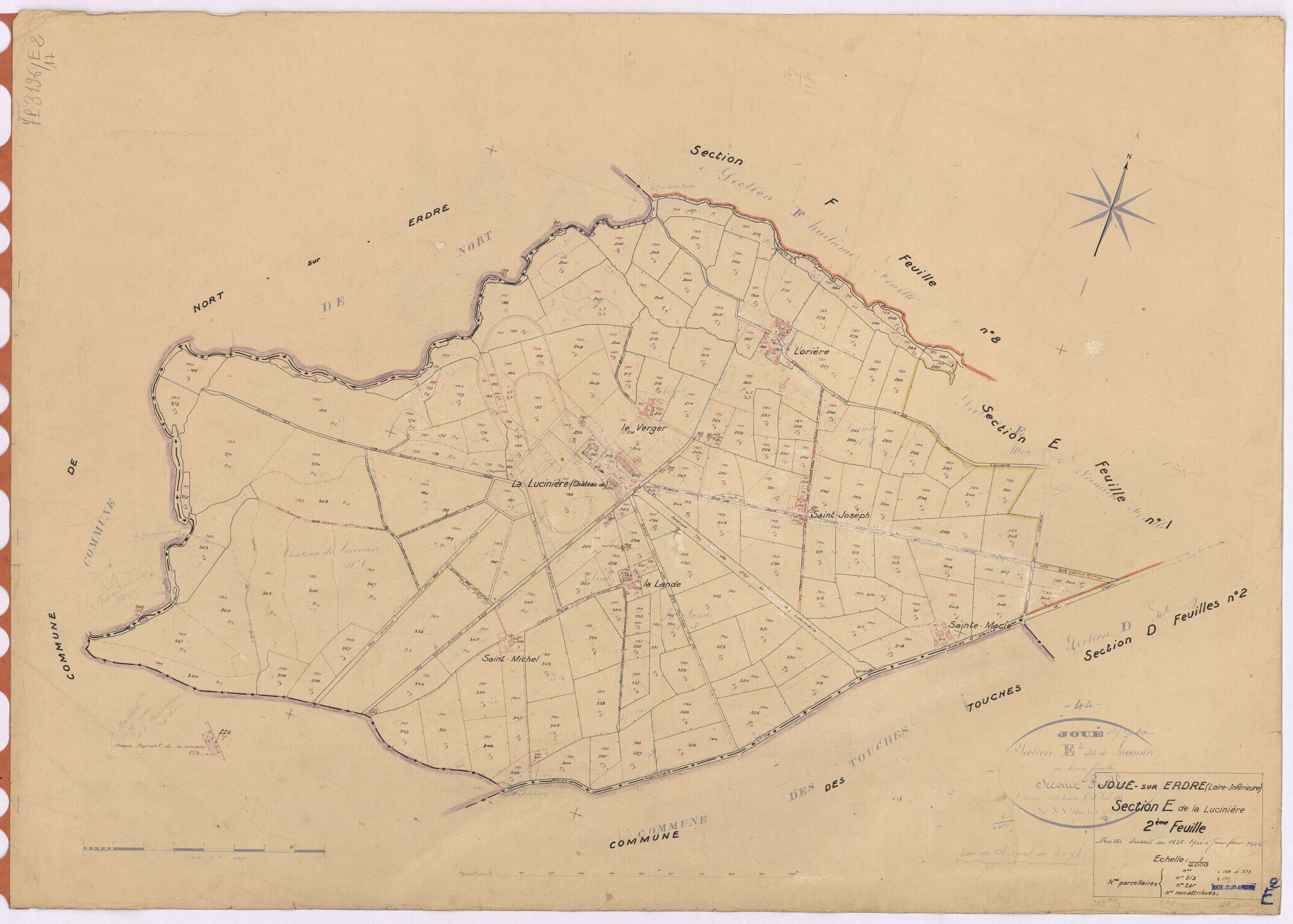 Joué-sur-Erdre - Section E2 Lucinière (section de) ; 168-373