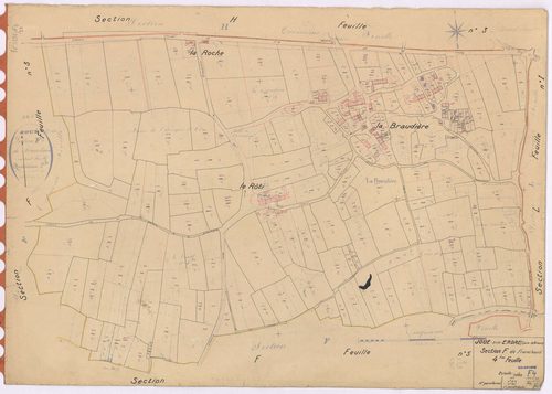 Joué-sur-Erdre - Section F4 Franchaud (section de) ; 574-764