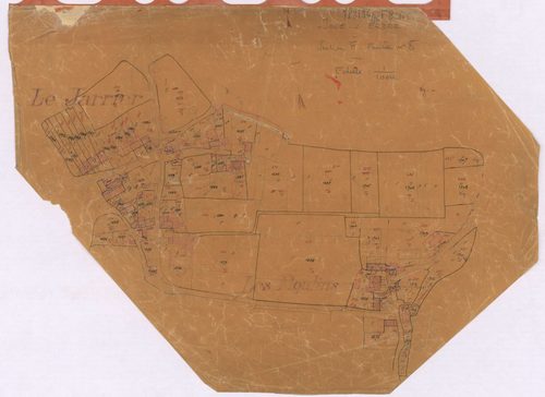 Joué-sur-Erdre - Section F8 (développement) Franchaud (section de) ; 1460-1833 ; développement des villages du Jarrier et du Moulin