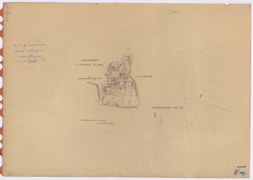 Joué-sur-Erdre - Section K1 (développement) Bas-Bourg (section du) ; 1-429 ; développement du village de La Gicquelière
