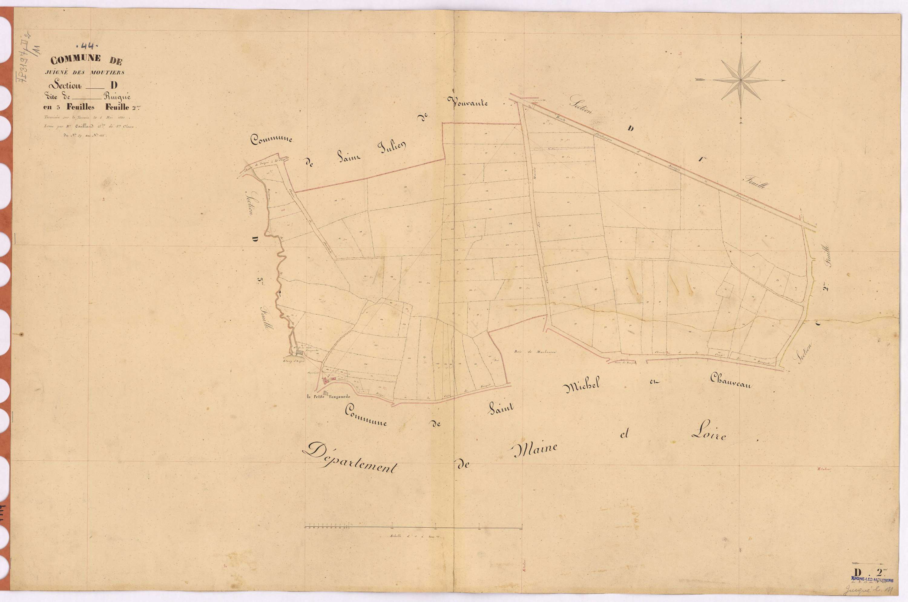 Juigné-des-Moutiers - Section D2 Ruigné (section de) ; 59-156