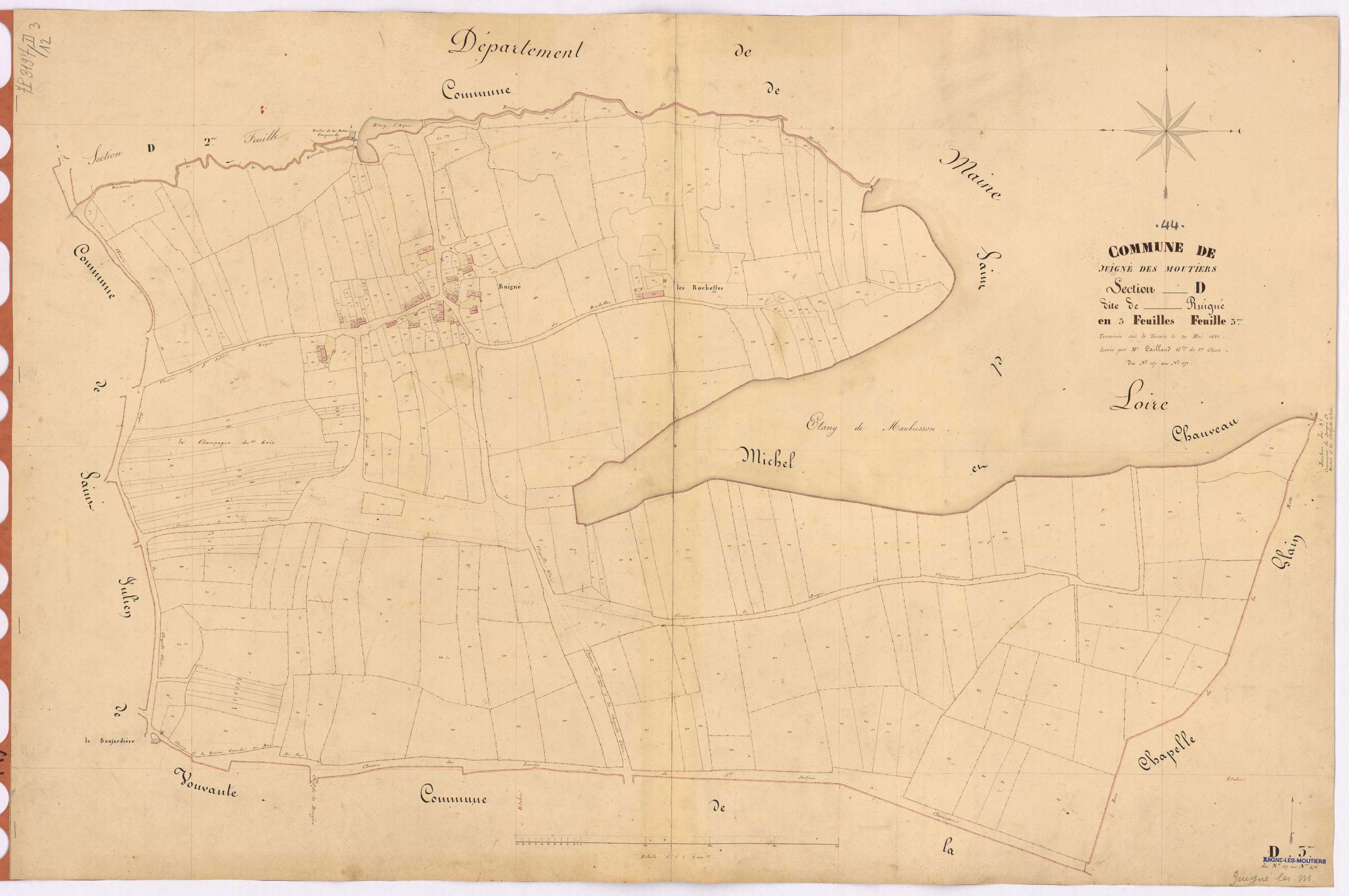 Juigné-des-Moutiers - Section D3 Ruigné (section de) ; 157-471