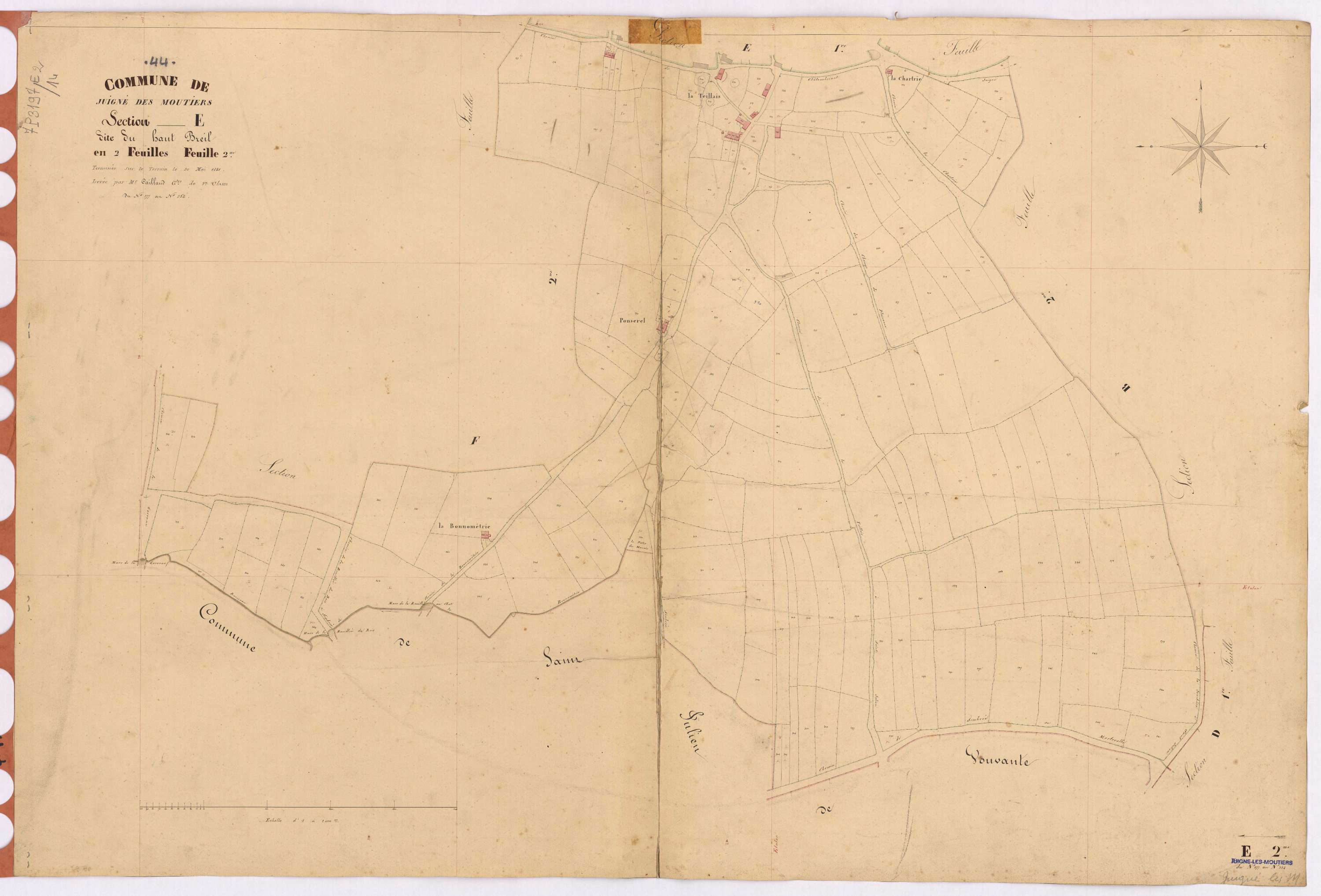 Juigné-des-Moutiers - Section E2 Haut Breil (section du) ; 177-354