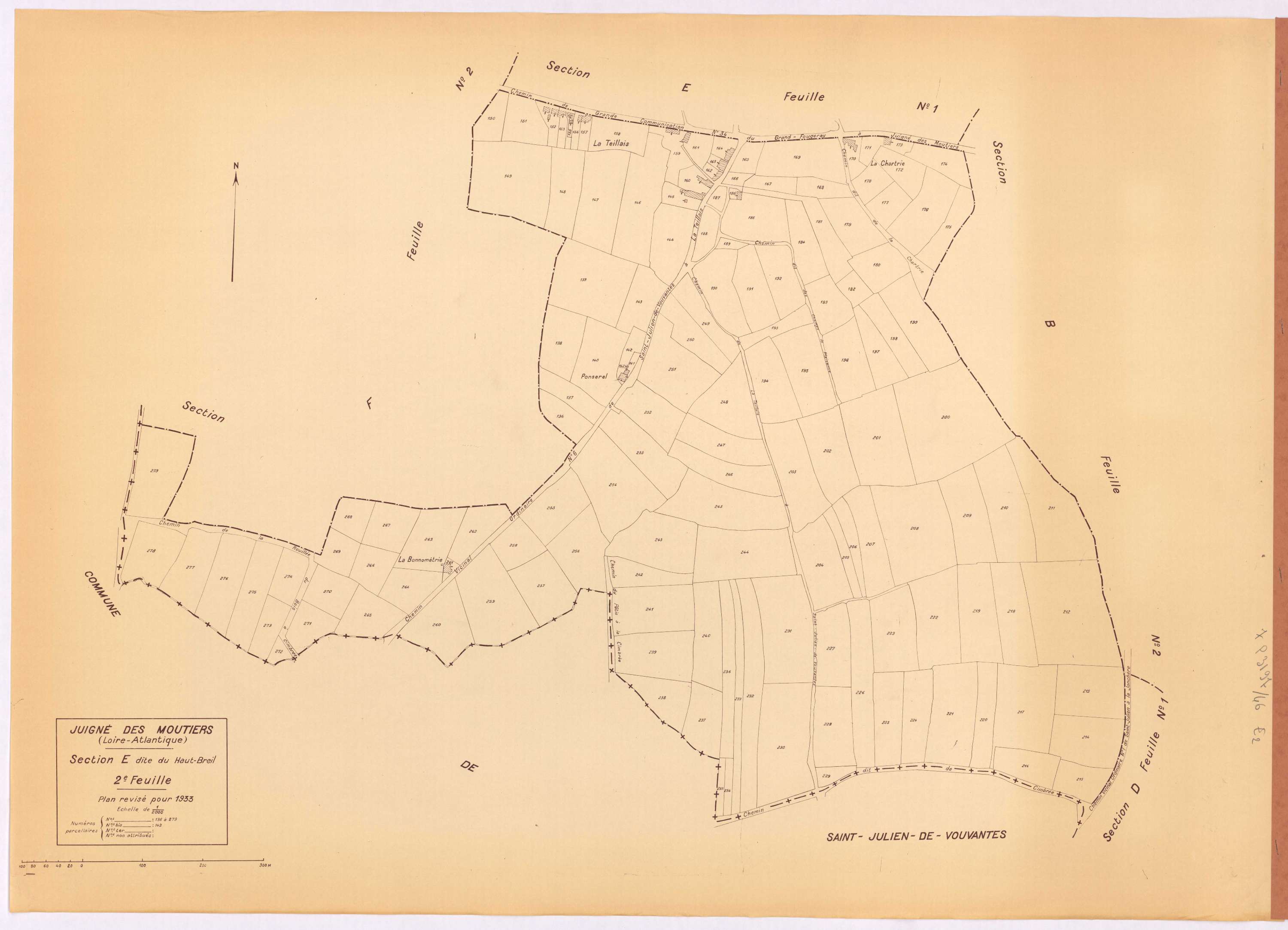 Juigné-des-Moutiers - Section E2 Haut-Breil (section du) ; 136-279