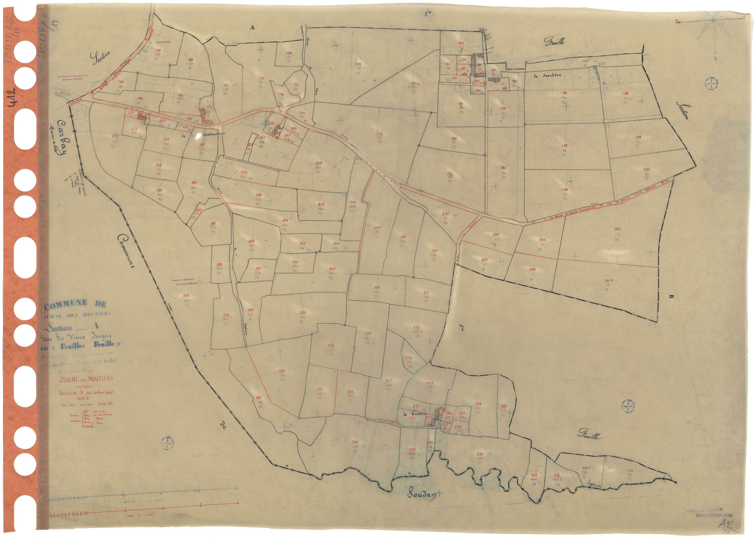 Juigné-des-Moutiers - Section A2 Vieux-Juigné (section du) . 164-274
