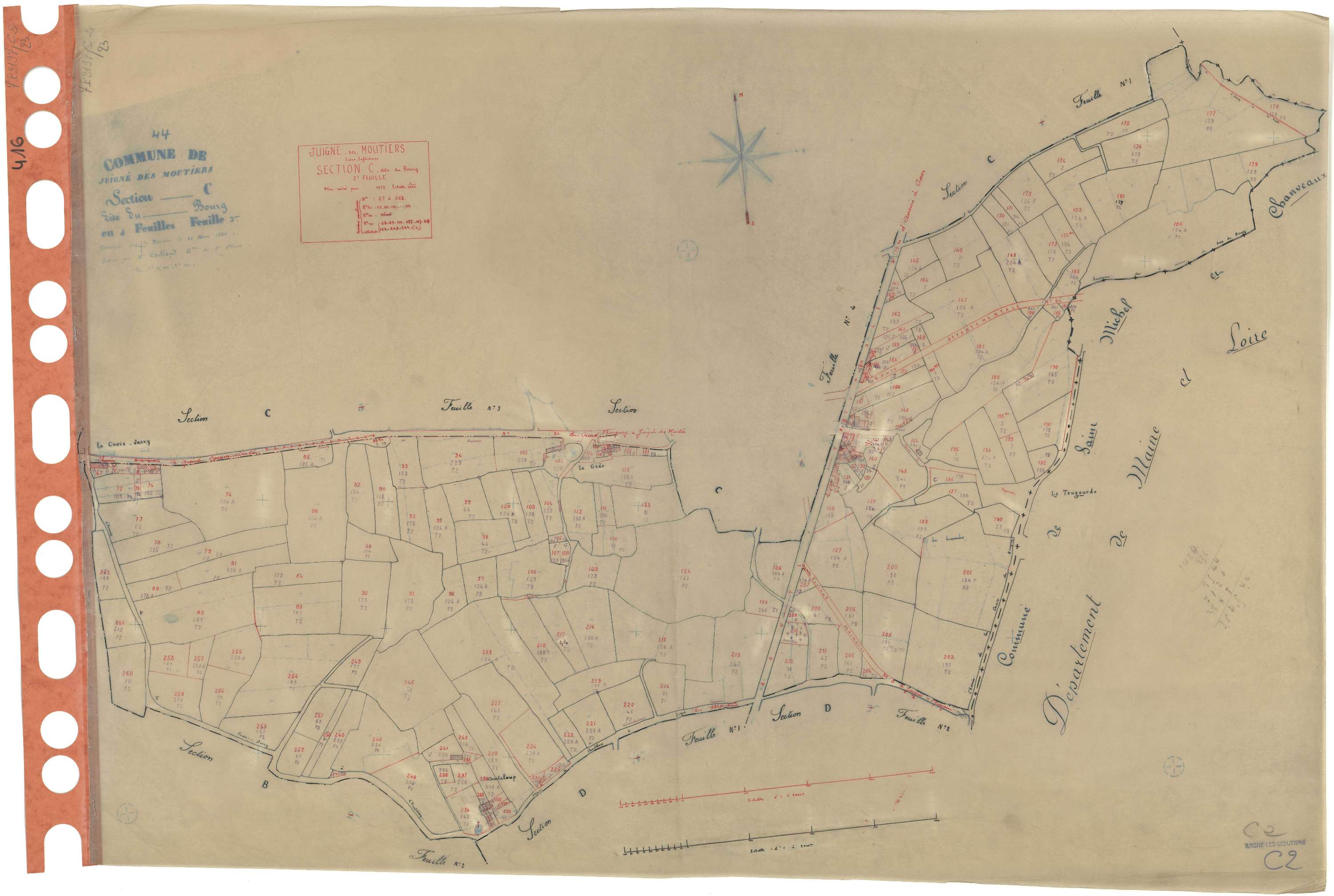 Juigné-des-Moutiers - Section C2 Bourg (section du) . 67-262
