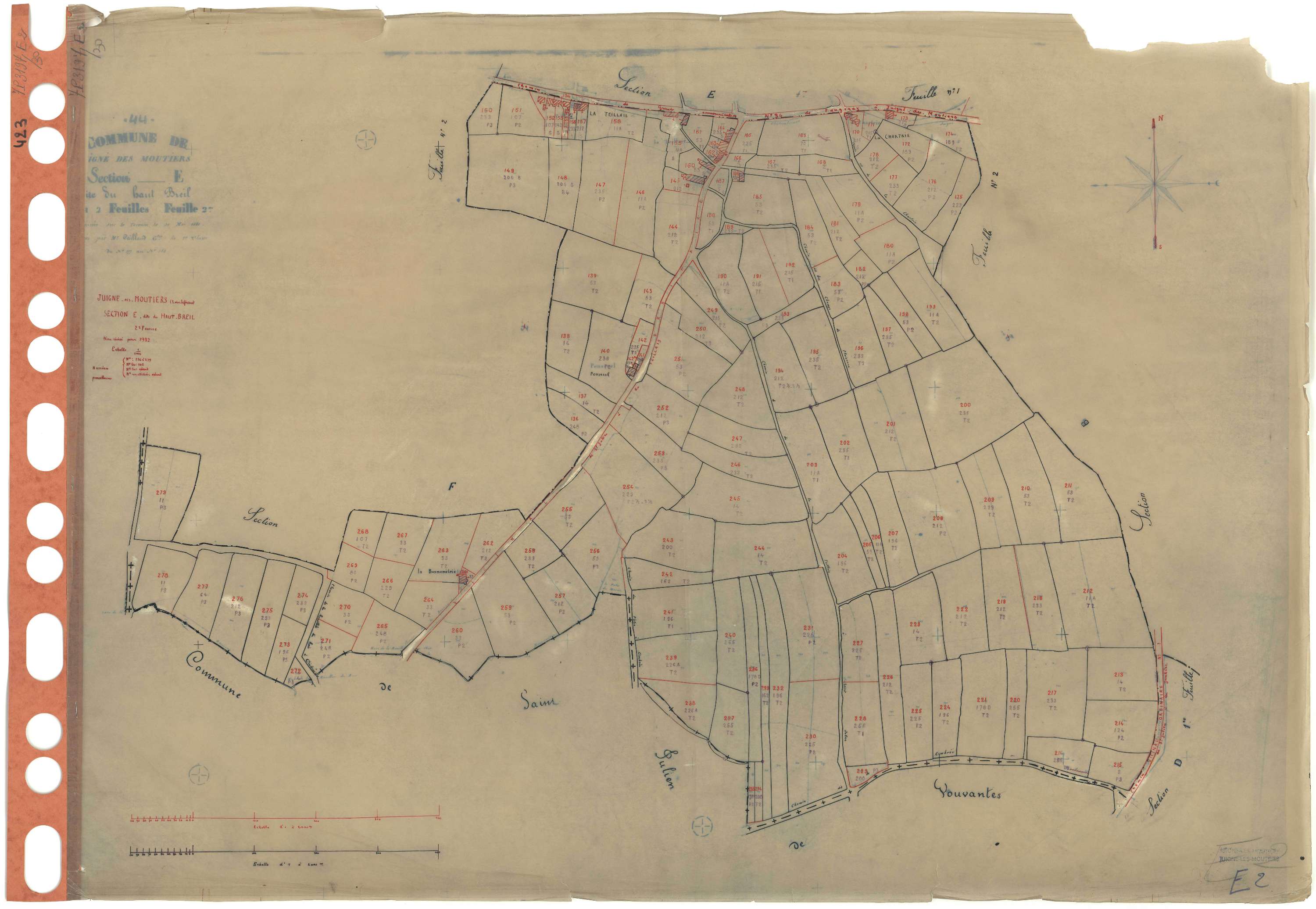 Juigné-des-Moutiers - Section E2 Haut-Breil (section du) . 136-279