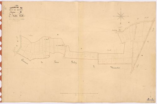 Juigné-des-Moutiers - Section D1 Ruigné (section de) ; 1-58