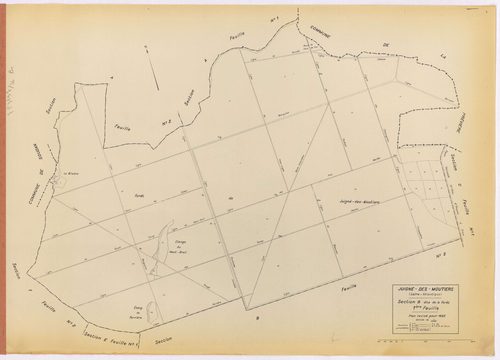 Juigné-des-Moutiers - Section B1 Forêt (section de La) ; 1-33
