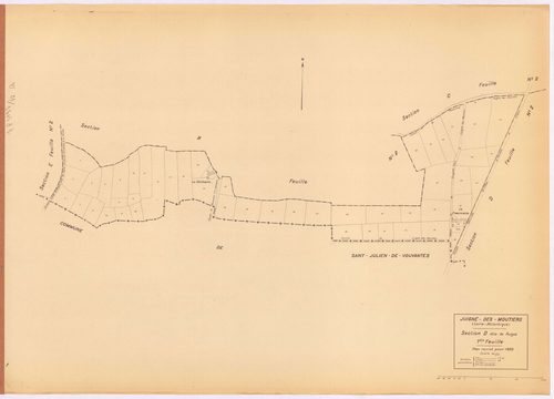 Juigné-des-Moutiers - Section D1 Ruigné (section de) ; 1-50