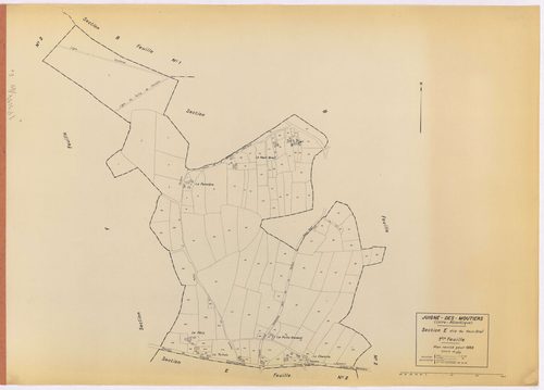 Juigné-des-Moutiers - Section E1 Haut-Breil (section du) ; 1-135