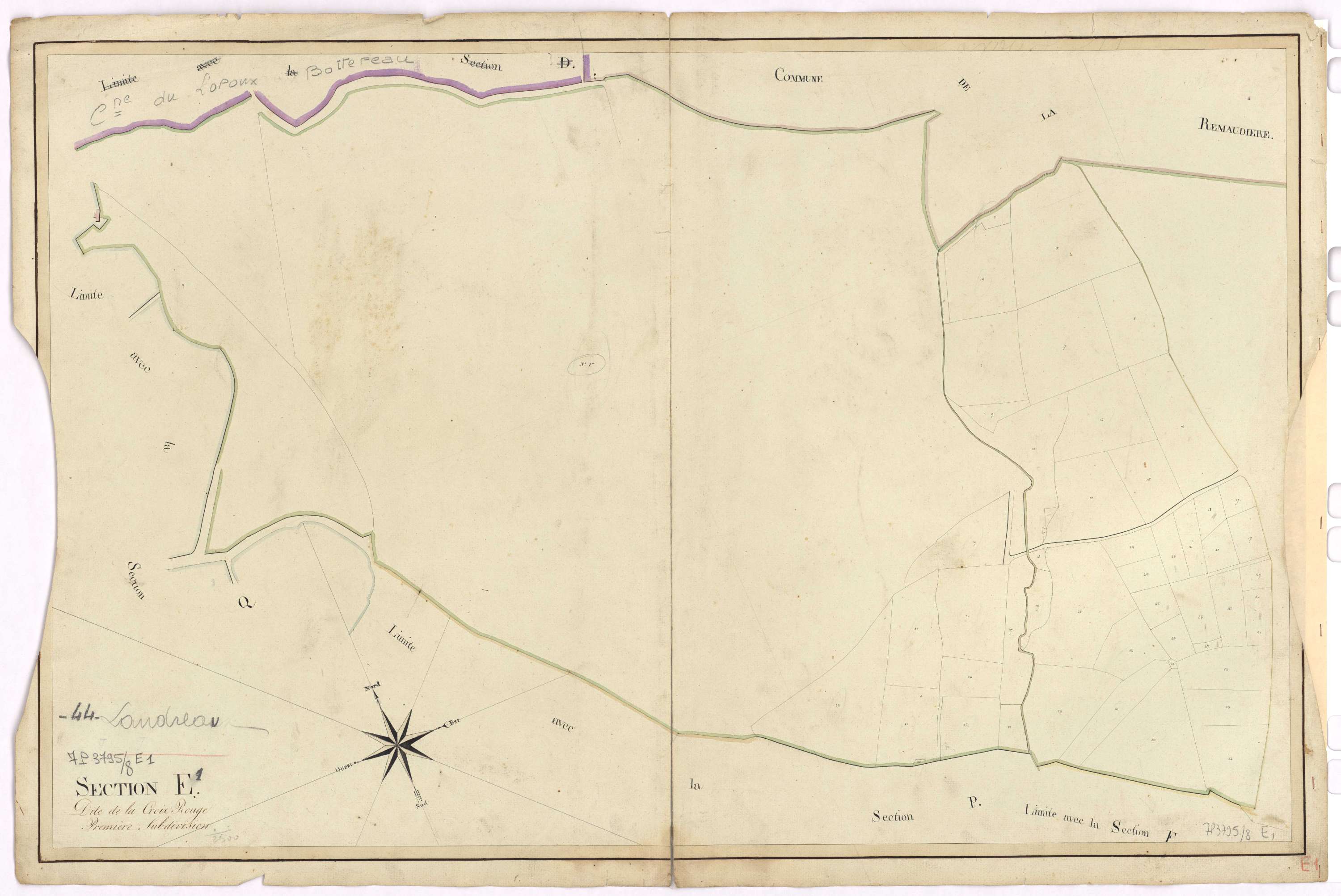 Le Landreau - Section E1 Croix Rouge (section de La)