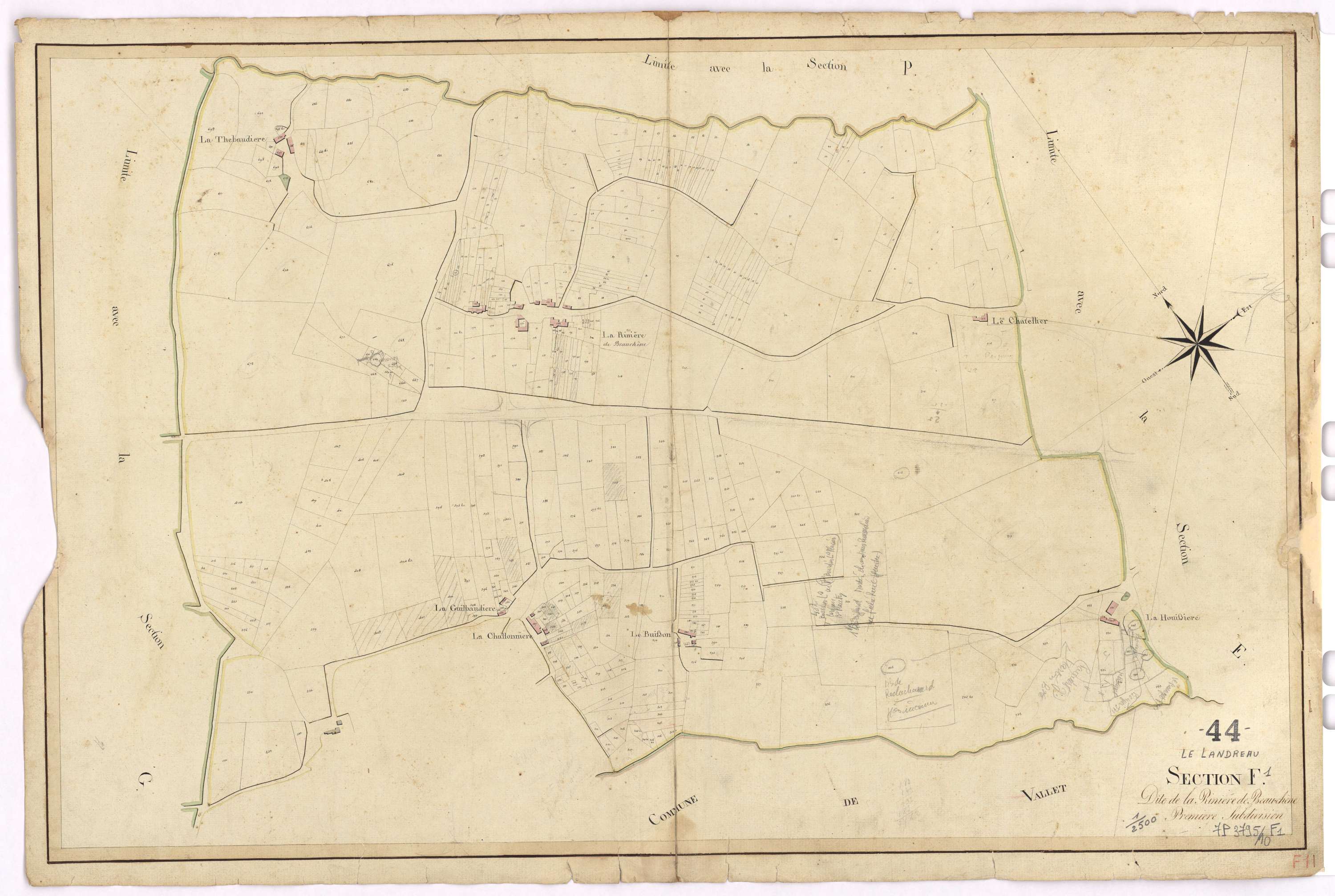 Le Landreau - Section F1 Rinière de Beauchêne (section de La)