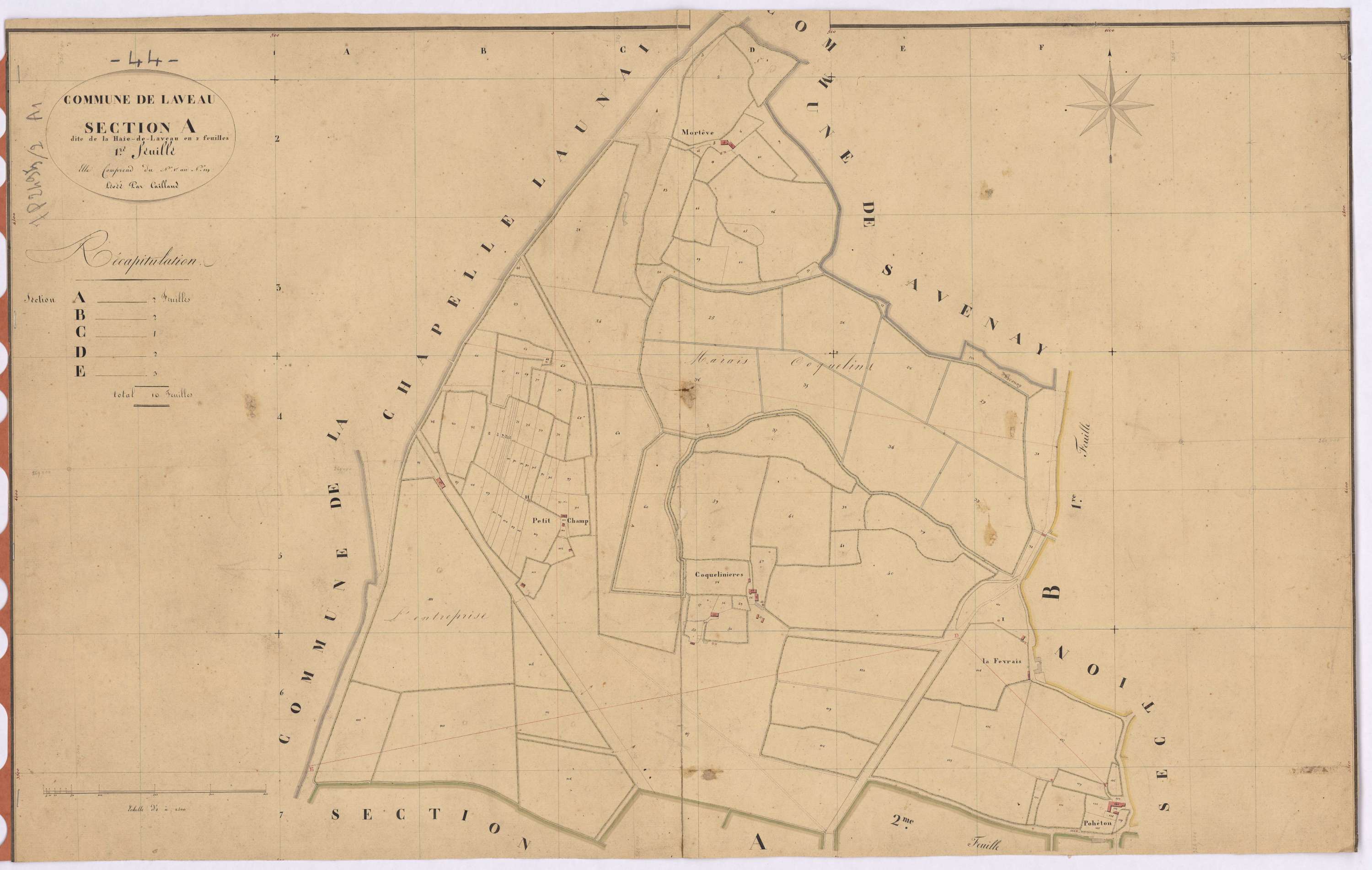 Lavau-sur-Loire - Section A1 Haie-de-Laveau (section de La) ; 1-139