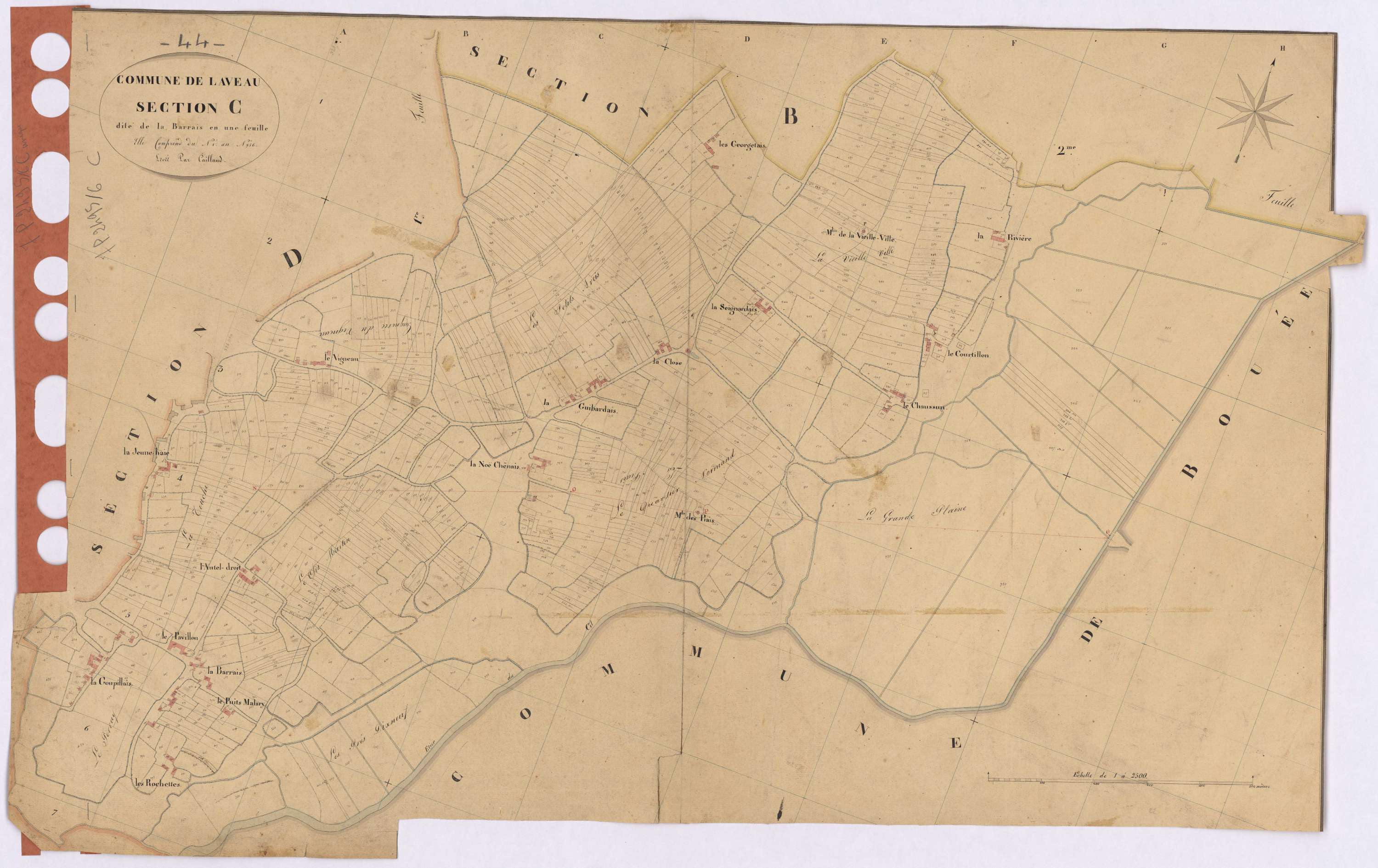 Lavau-sur-Loire - Section C Barrais (section de La) ; 1-956