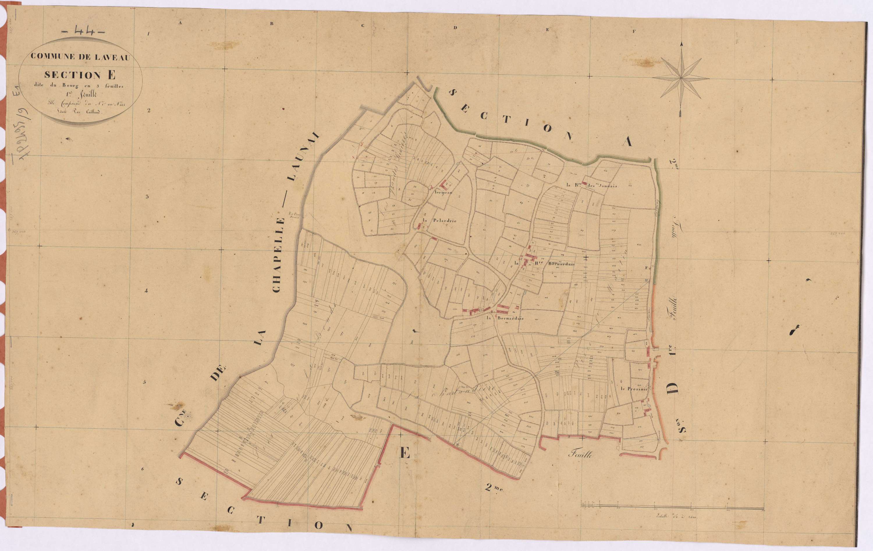 Lavau-sur-Loire - Section E1 Bourg (section du) ; 1-448