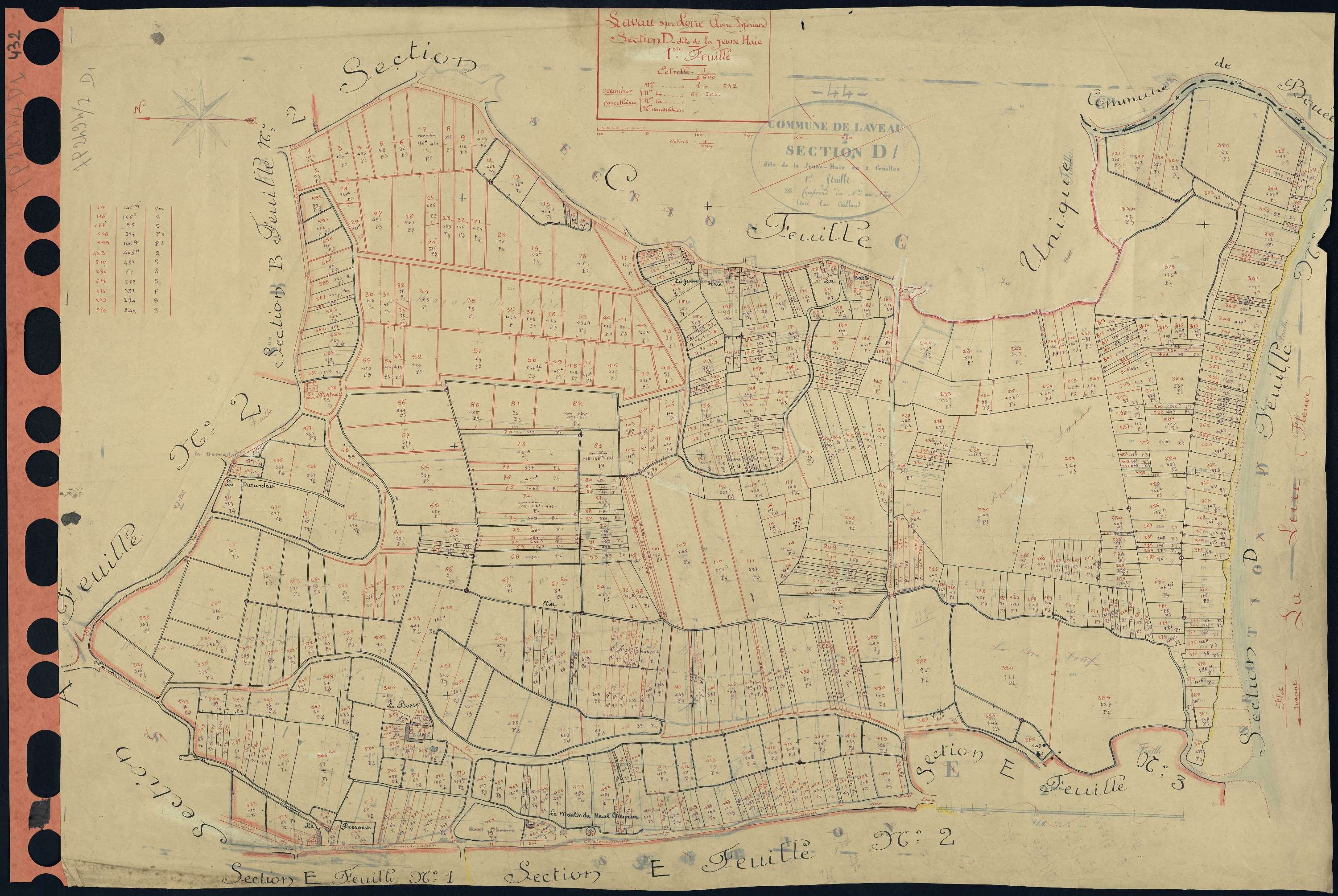 Lavau-sur-Loire - Section D1 Jeune Haie (section de La) . 1-592