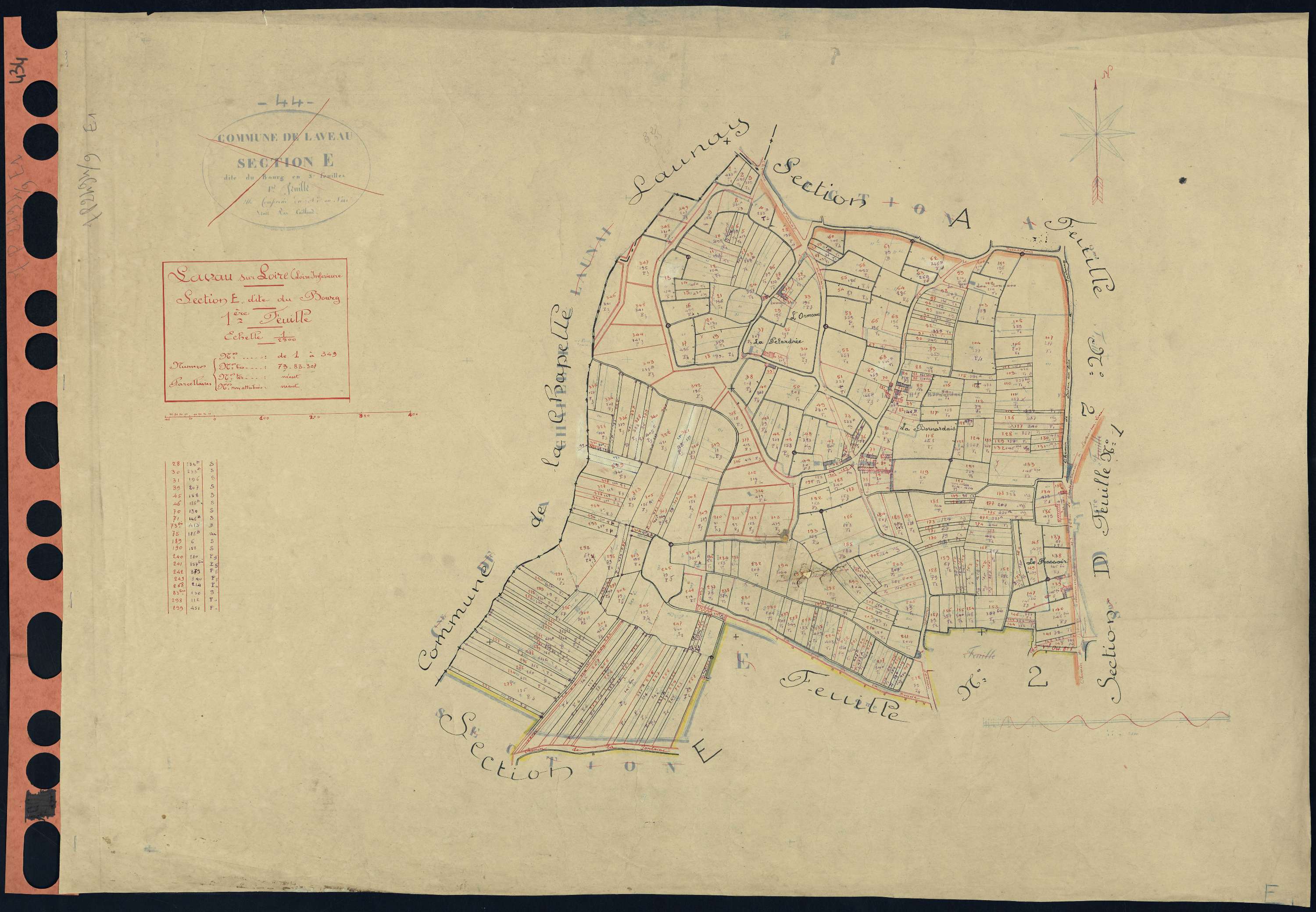 Lavau-sur-Loire - Section E1 Bourg (section du) . 1-349