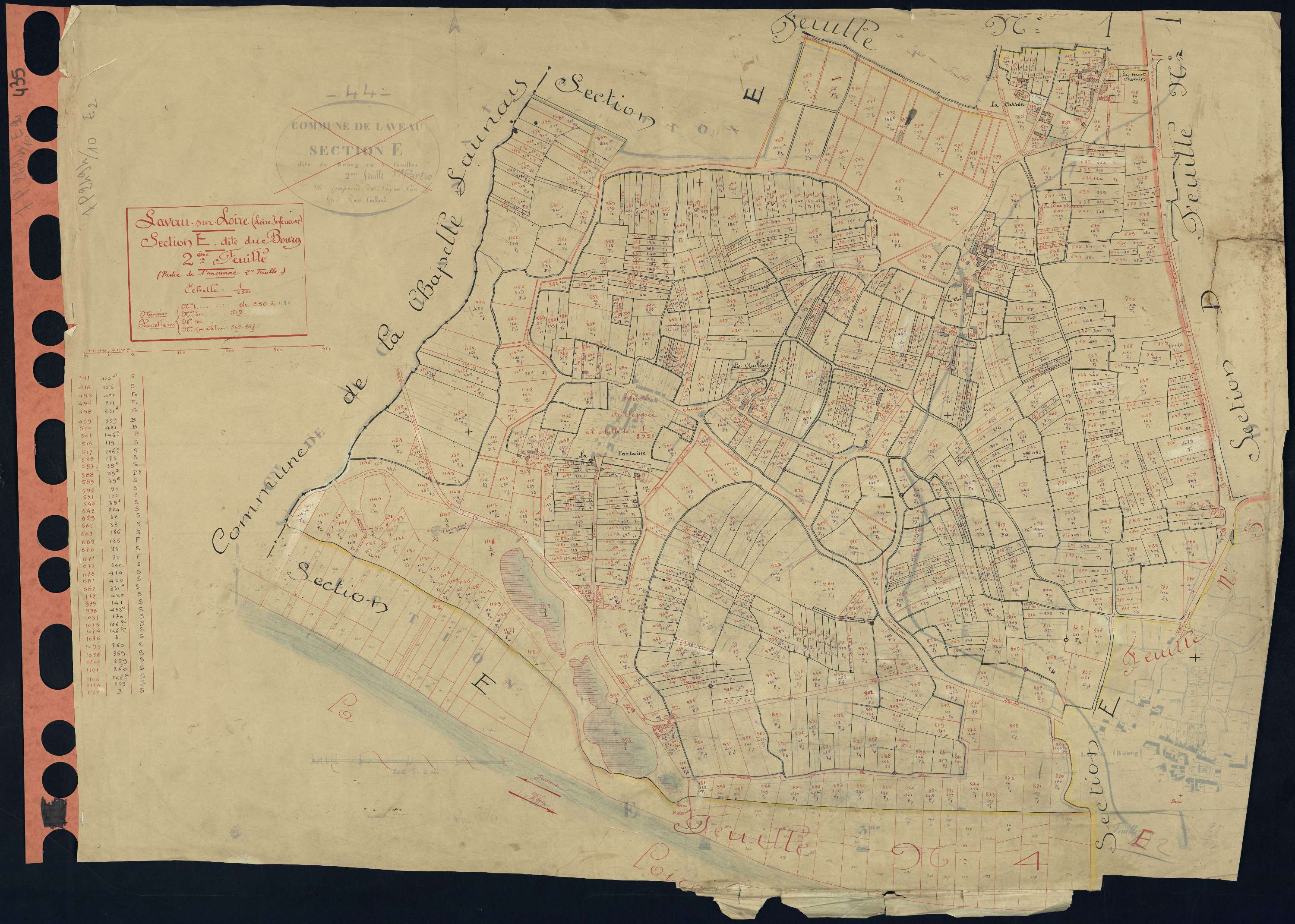 Lavau-sur-Loire - Section E2 Bourg (section du) . 350-1180