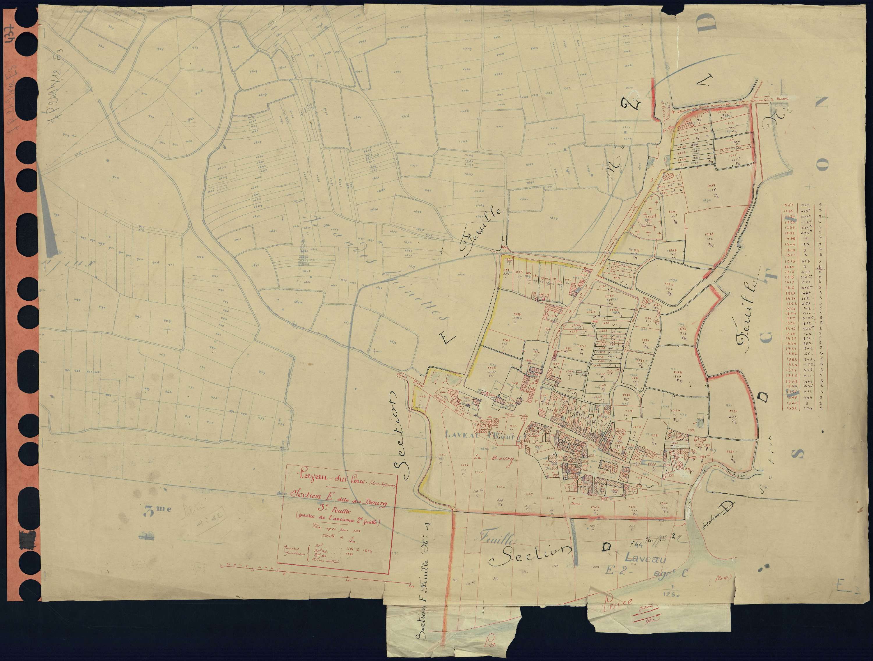 Lavau-sur-Loire - Section E3 Bourg (section du) . 1181-1373